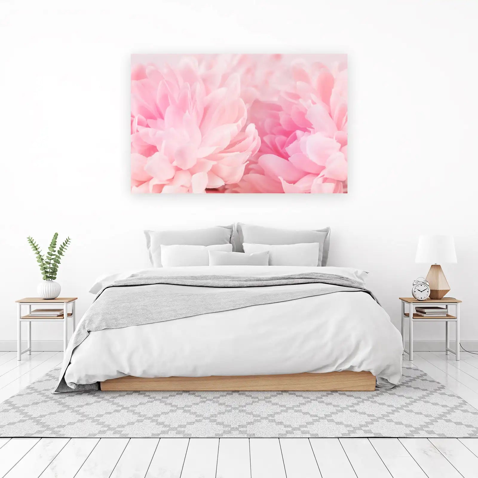 Soft Pink Floral Blooms Wall Art