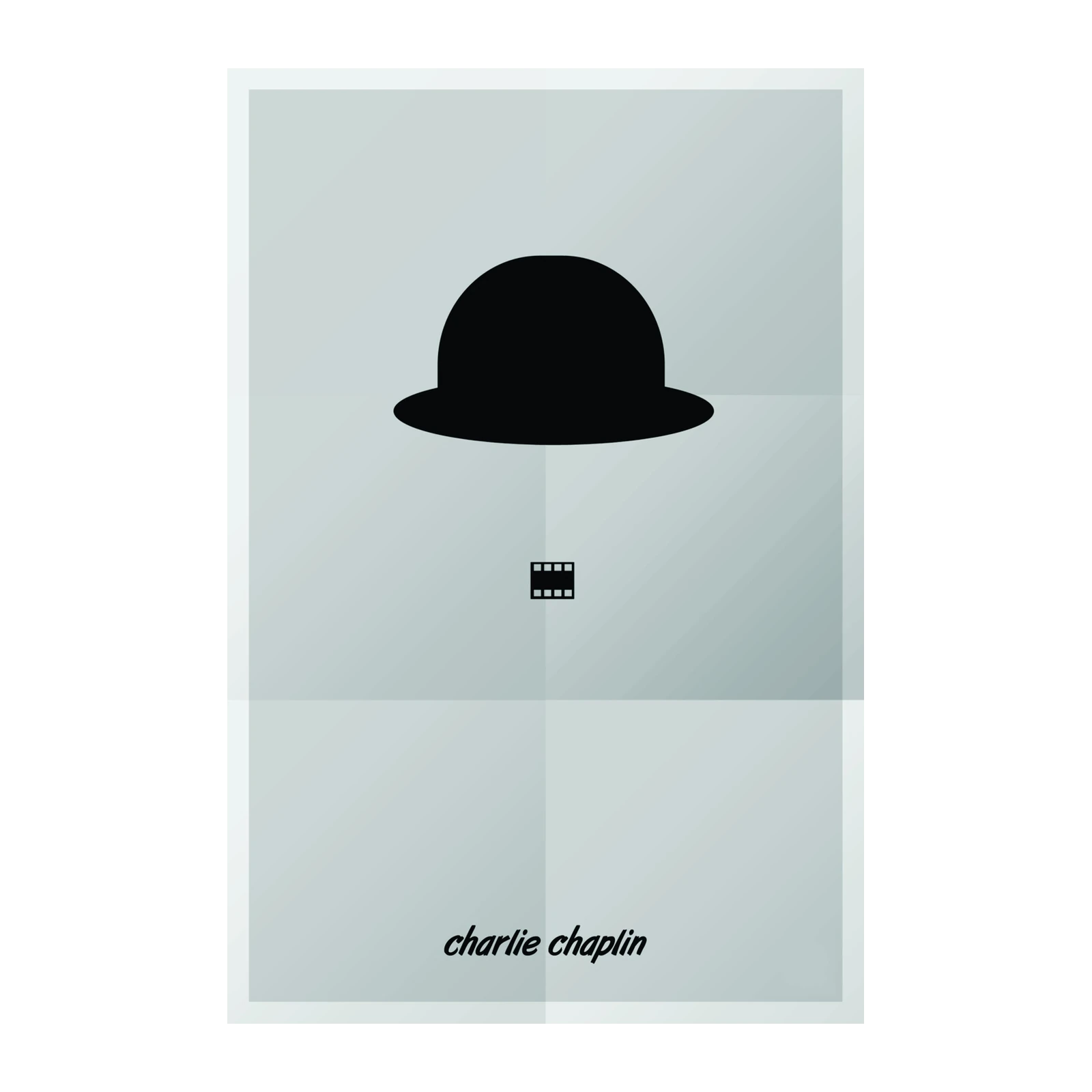 Charlie Chaplin Bowler Hat Minimalist Wall Art
