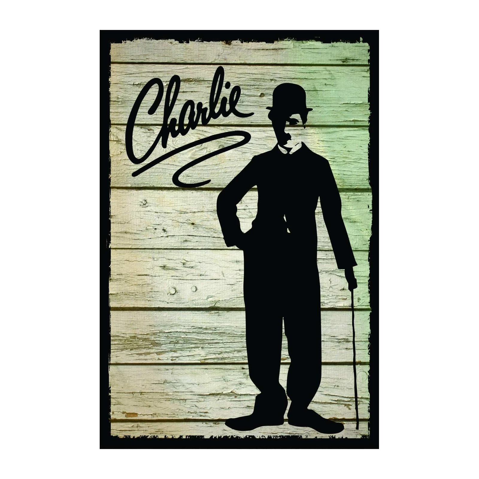 Iconic Charlie Chaplin Silhouette Wall Art