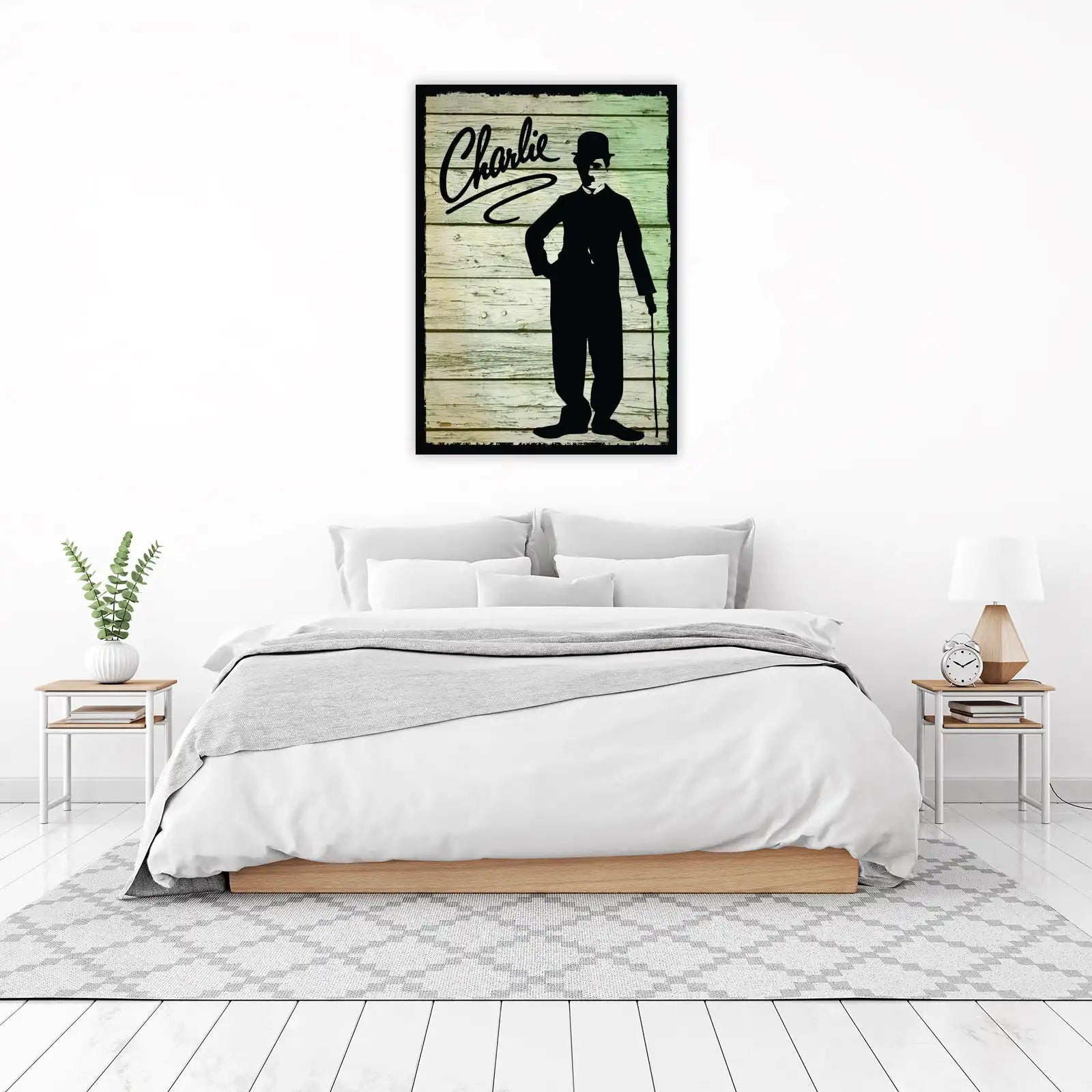 Iconic Charlie Chaplin Silhouette Wall Art