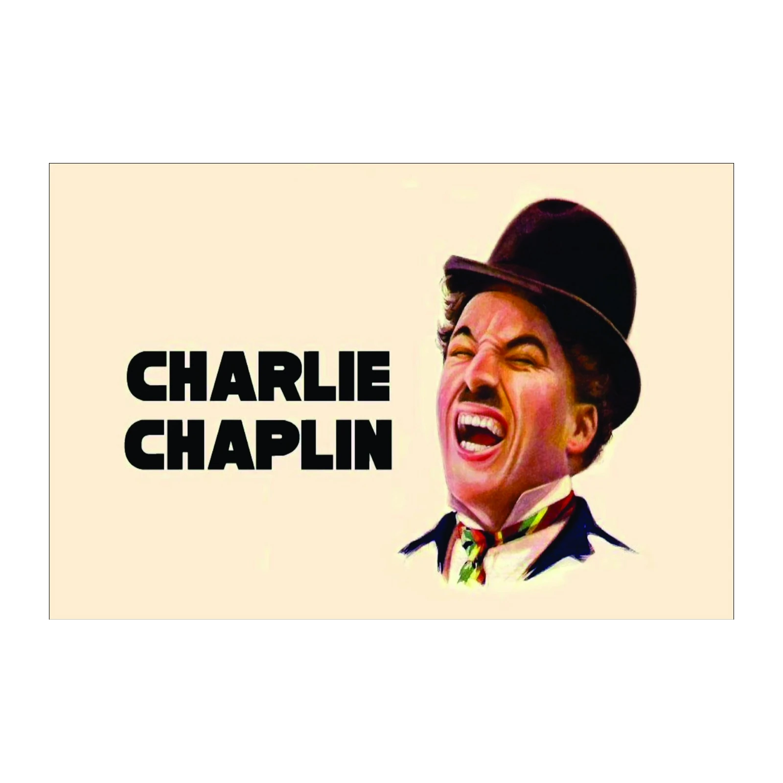 Vintage Charlie Chaplin Laughing Wall Art