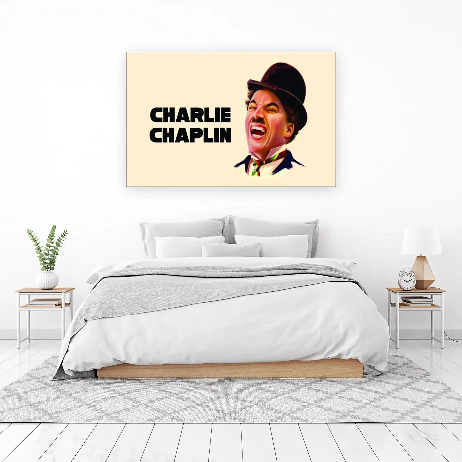 Vintage Charlie Chaplin Laughing Wall Art