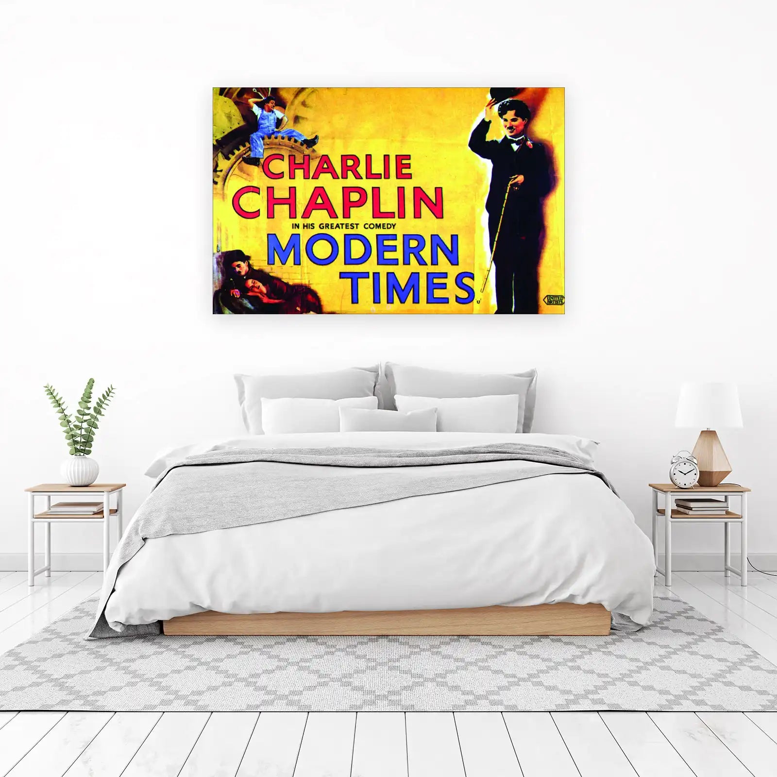 Charlie Chaplin Modern Times Vintage Movie Poster Wall Art
