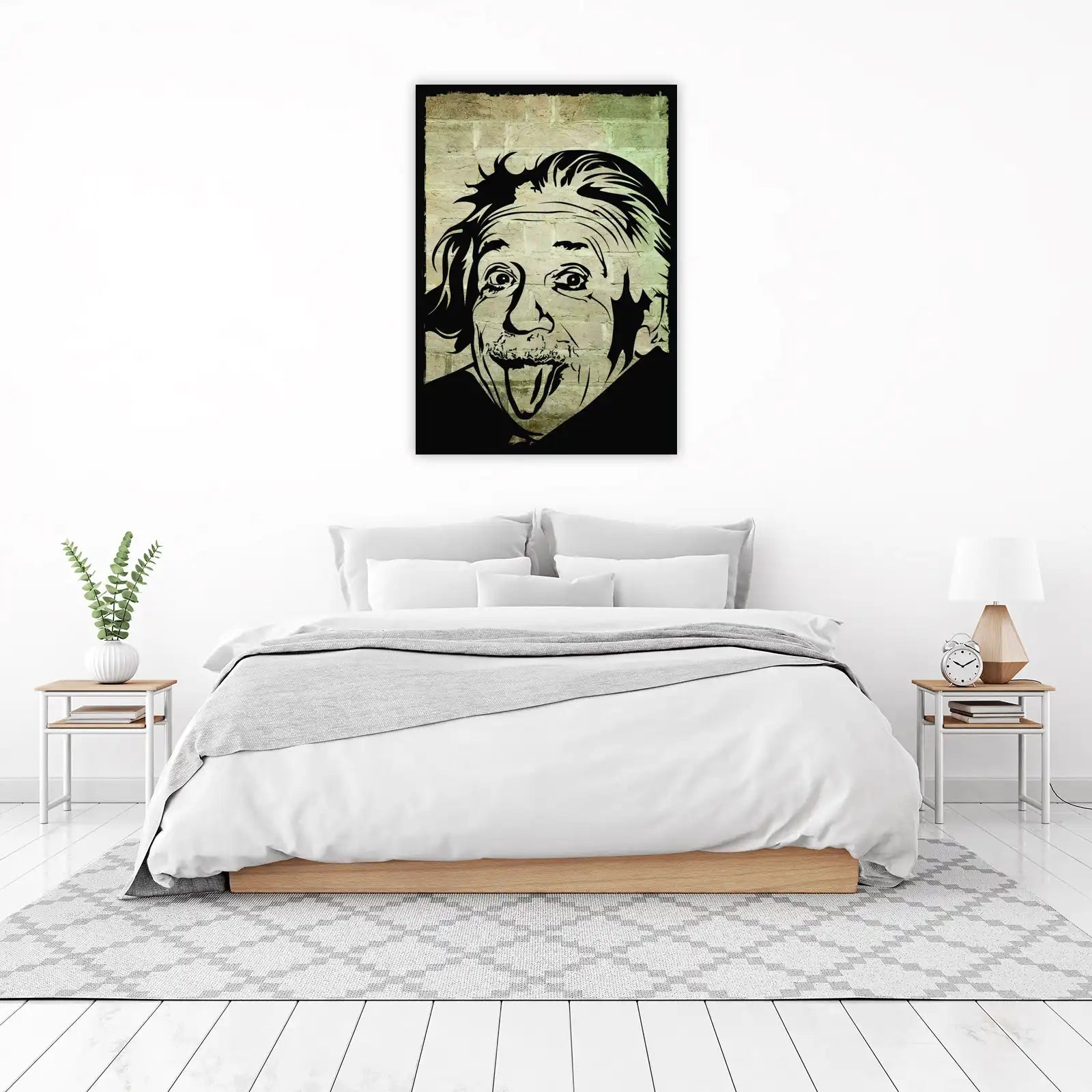 Einstein Iconic Portrait Graffiti Wall Art