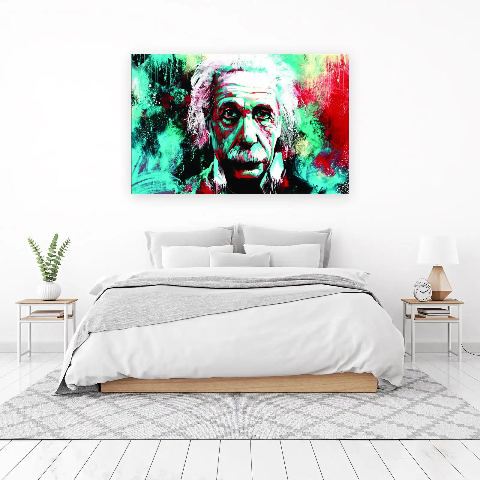 Albert Einstein Abstract Portrait Wall Art