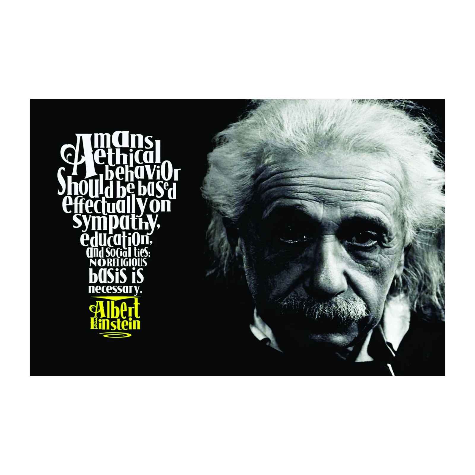 Einstein Ethical Behavior Quote Wall Art