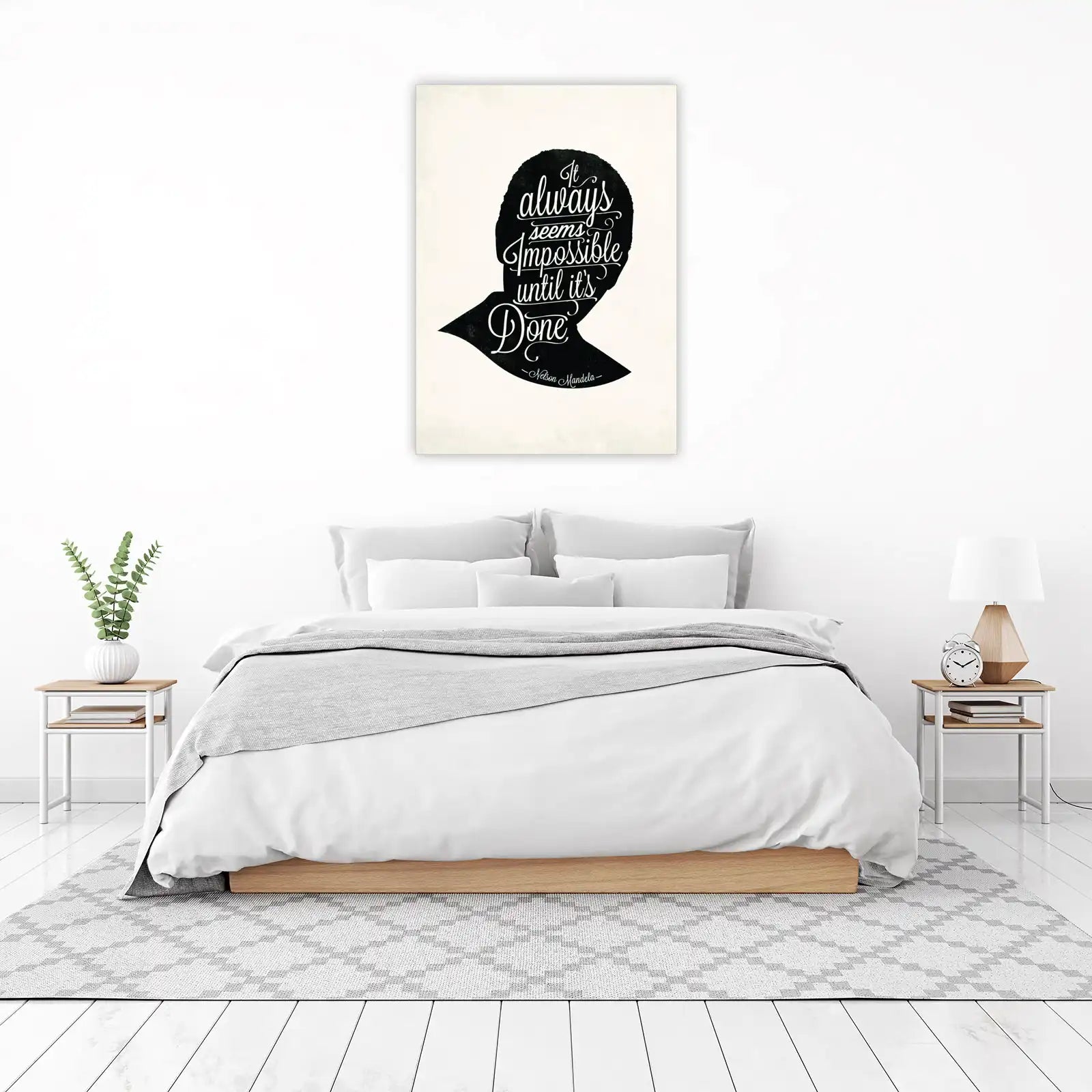 Nelson Mandela Quote "Impossible" Wall Art