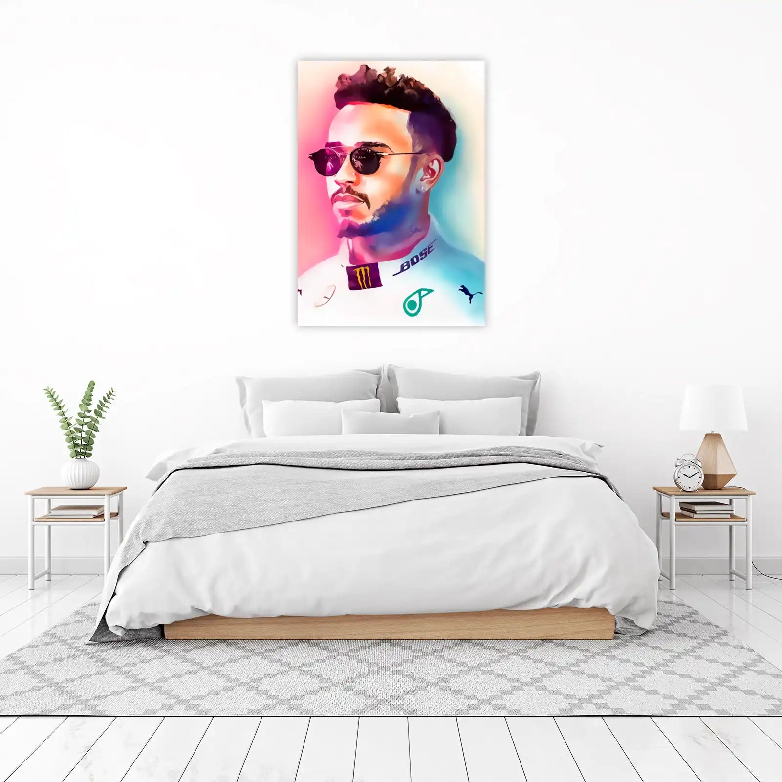 Dynamic Portrait Lewis Hamilton Wall Art