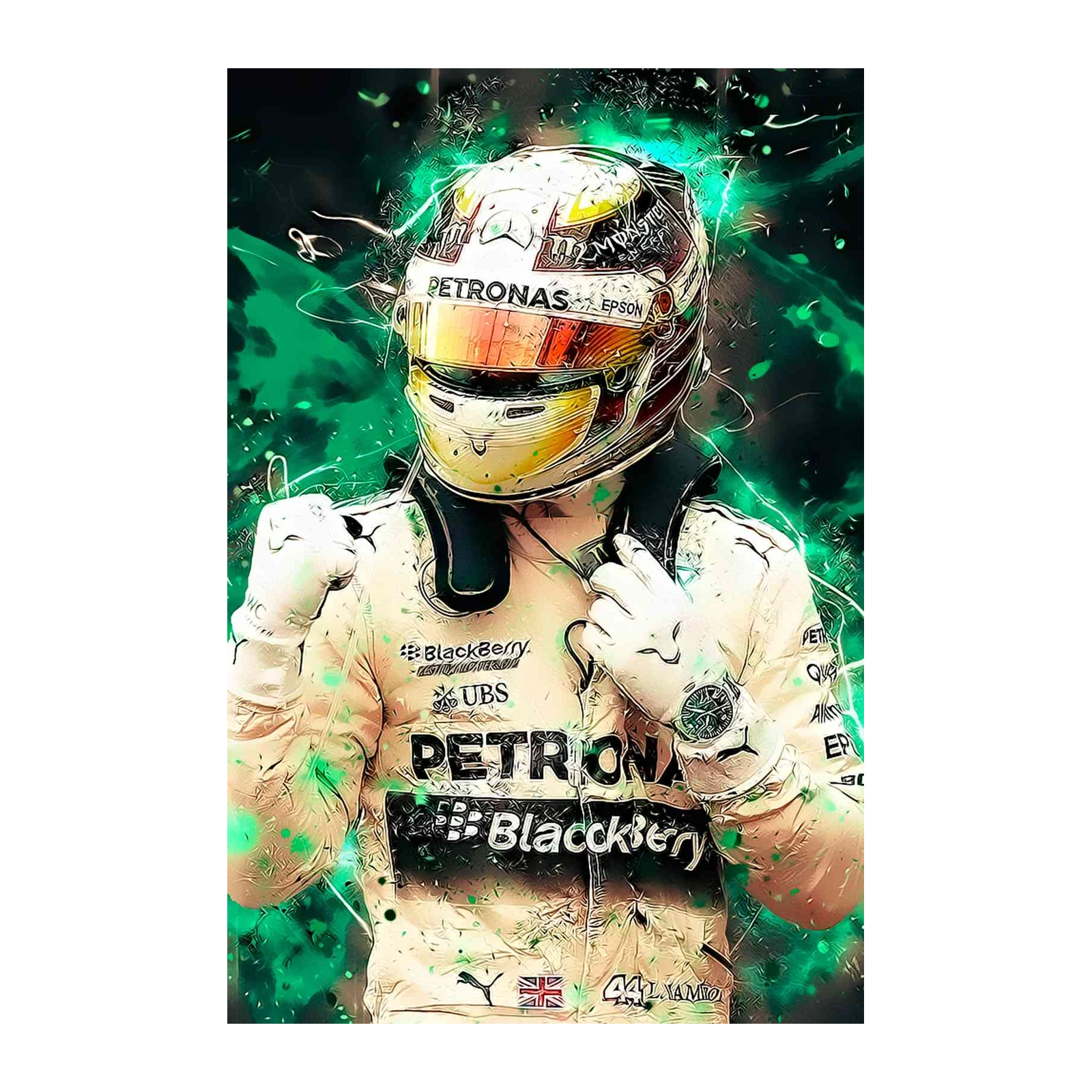 Lewis Hamilton F1 Champion "Victory" Wall Art