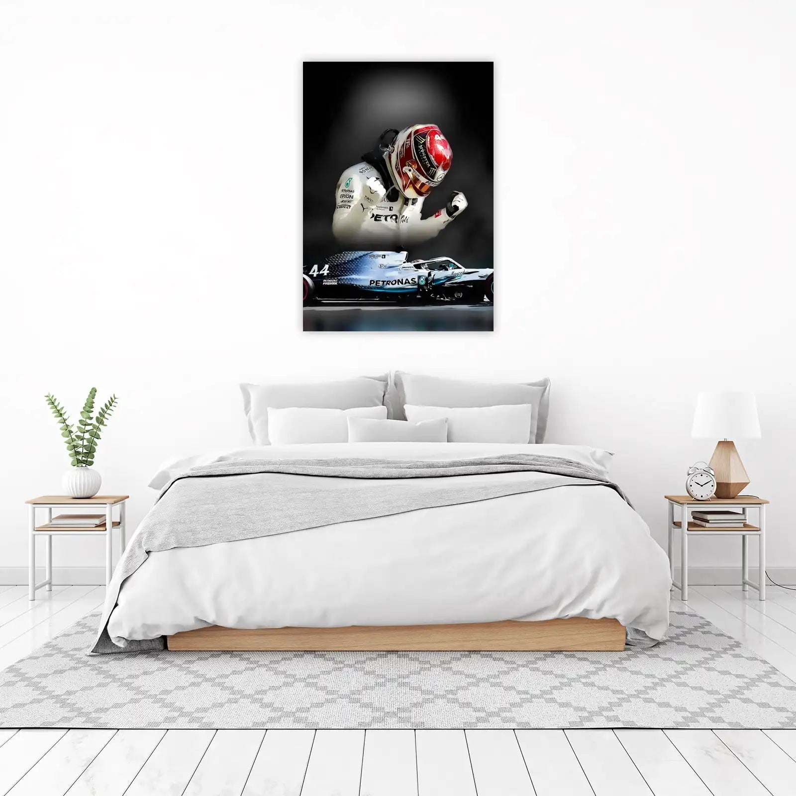 F1 Champion Lewis Hamilton & Mercedes Wall Art