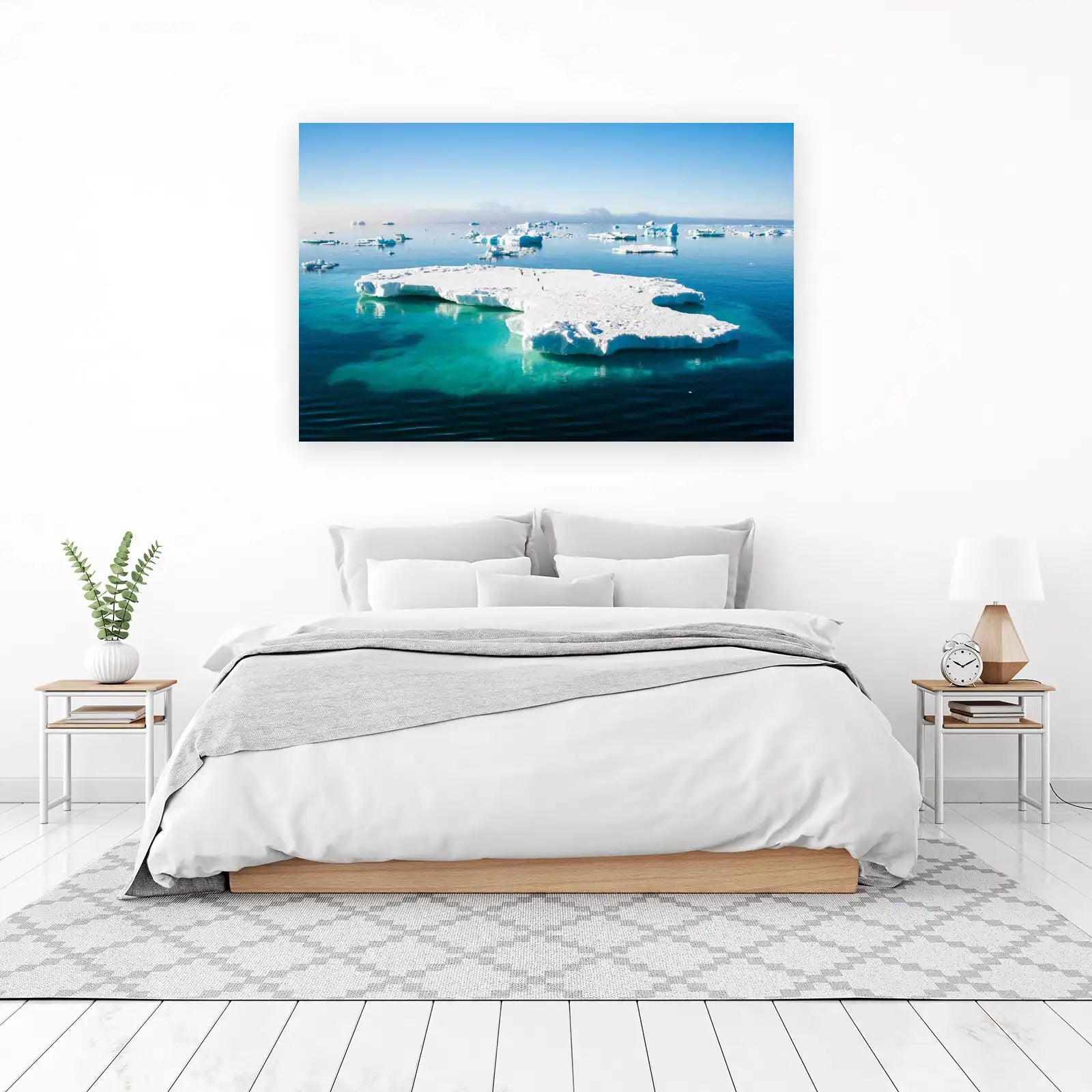 Serene Arctic Iceberg & Penguins Wall Art