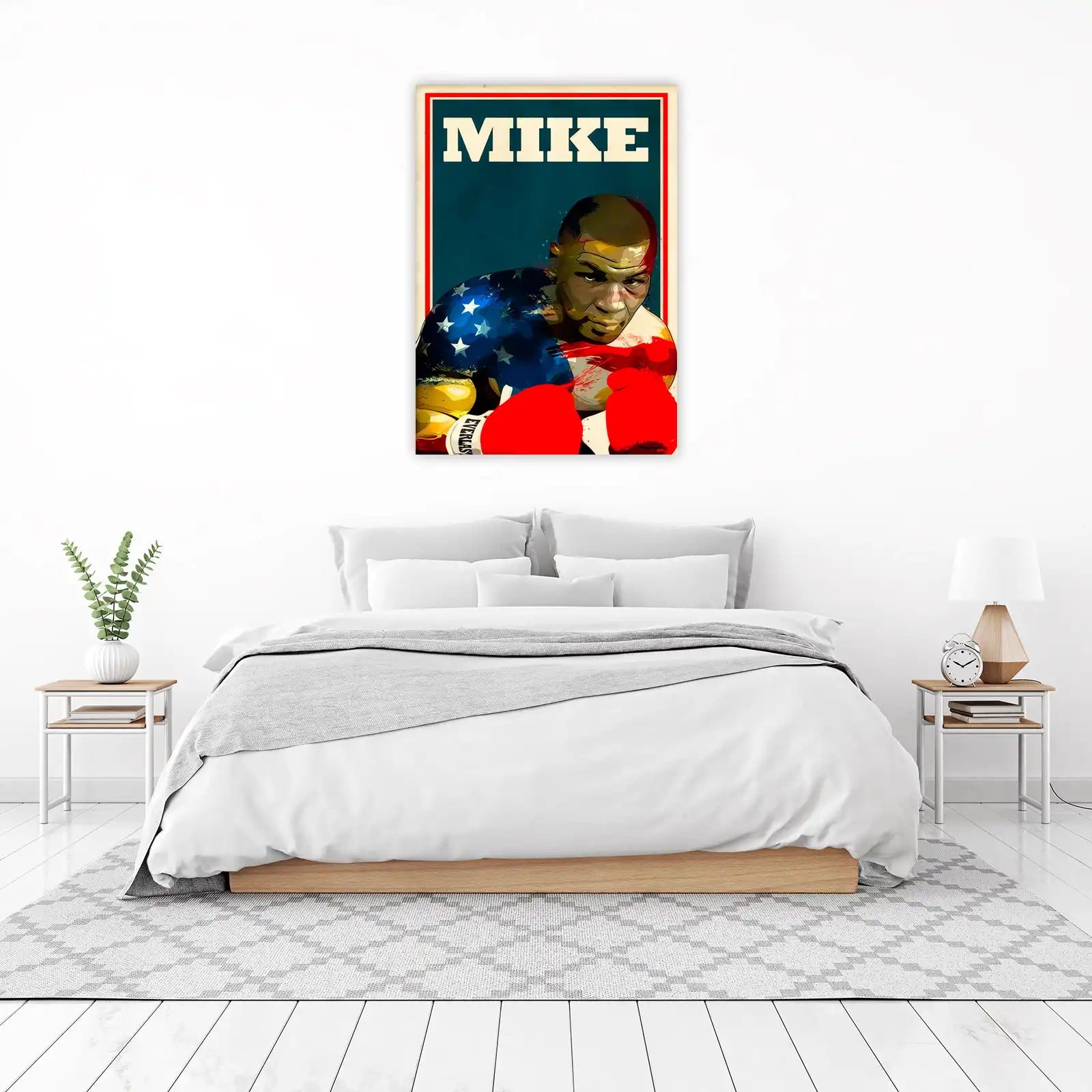 Mike Tyson American Flag Boxing Wall Art