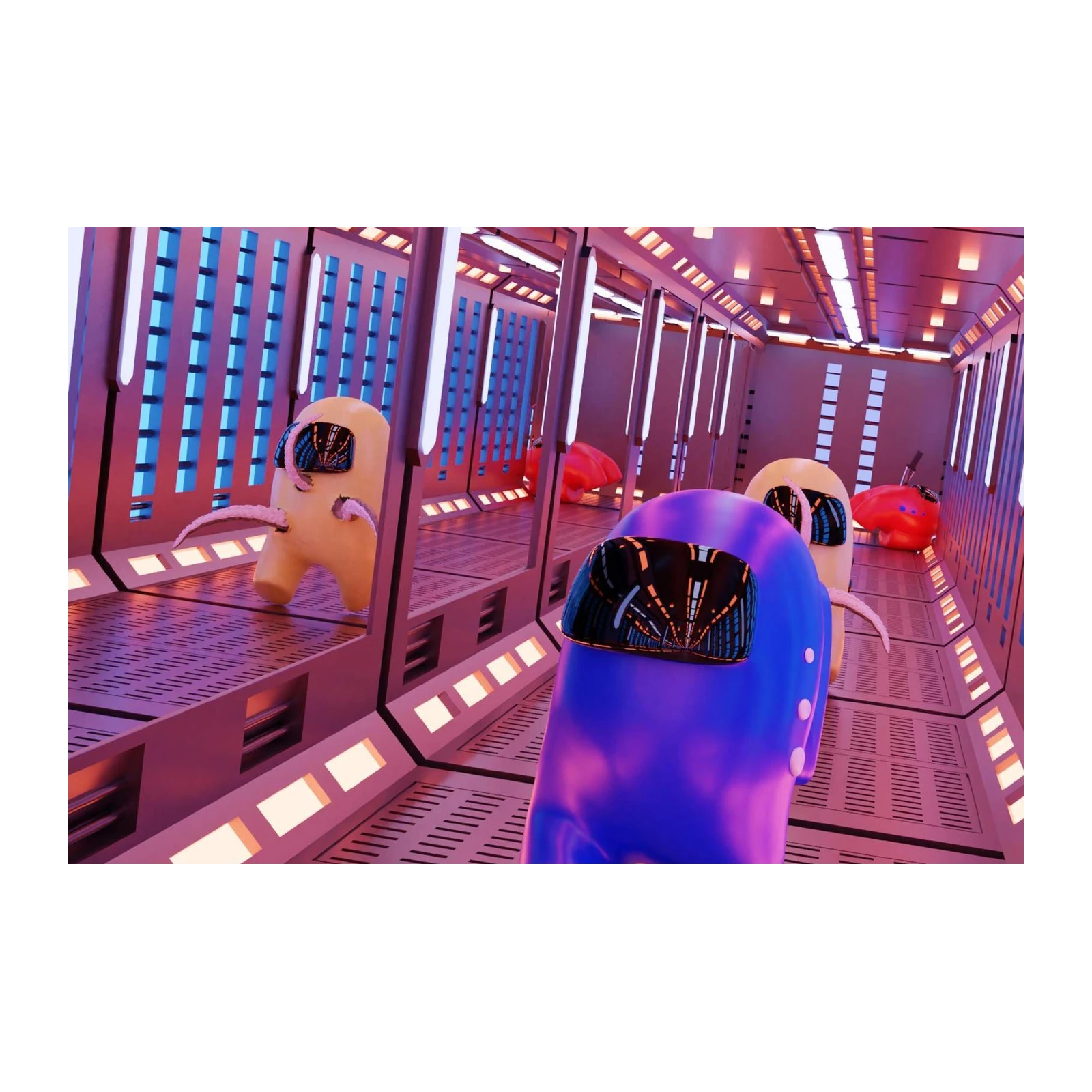 Sci-Fi Crewmate Gaming Room Wall Art