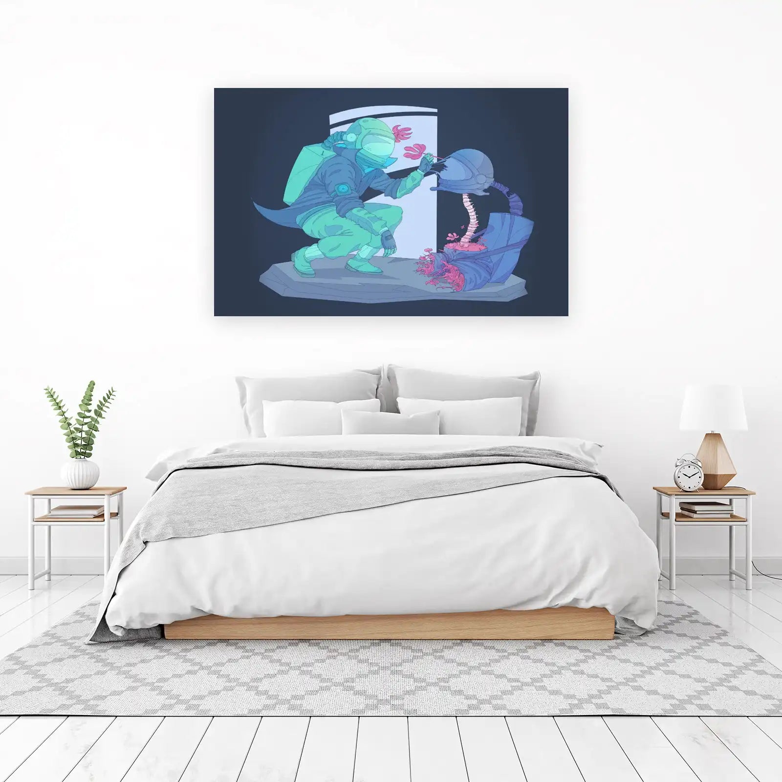Cosmic Gardener Astronaut Art Wall Art