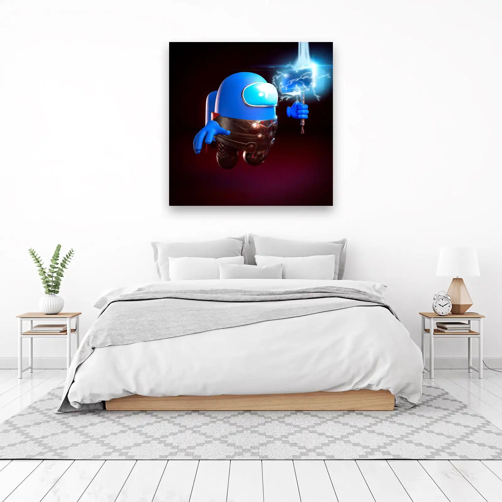 Thor Among Us Blue Wall Art
