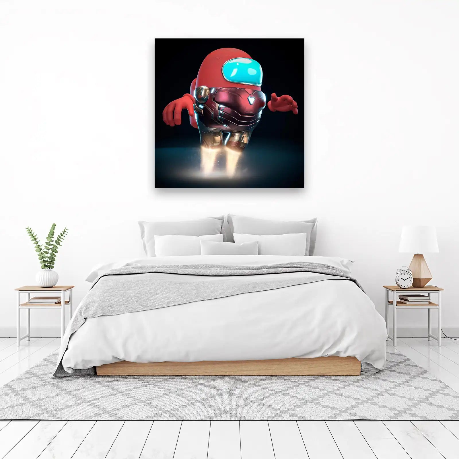 Iron Man Among Us Flying Red Wall Art