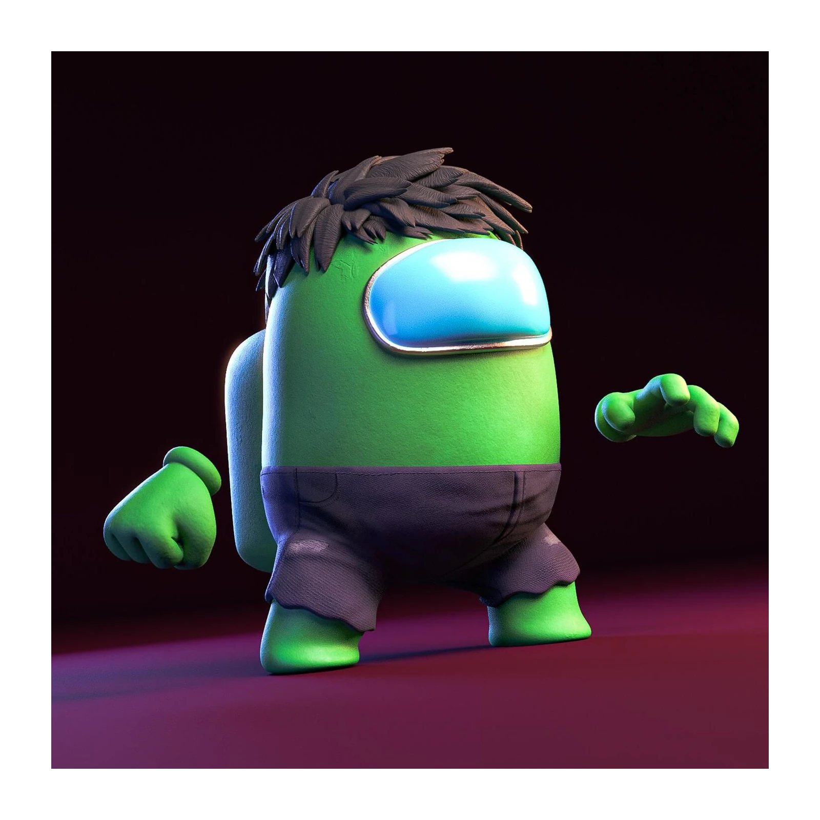 Hulk Among Us Funky Fan Art Wall Art