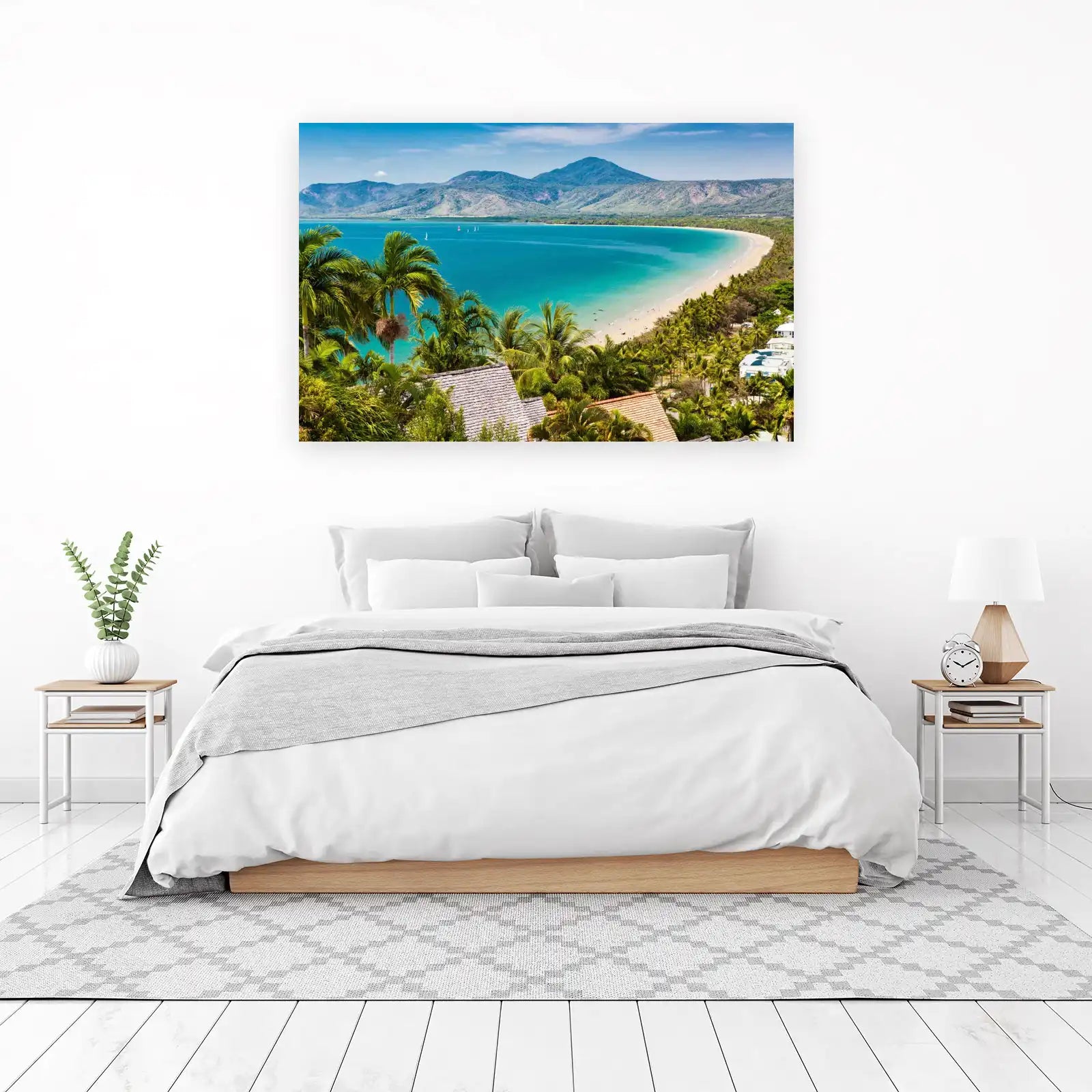 Tropical Beach & Mountains Wall Art