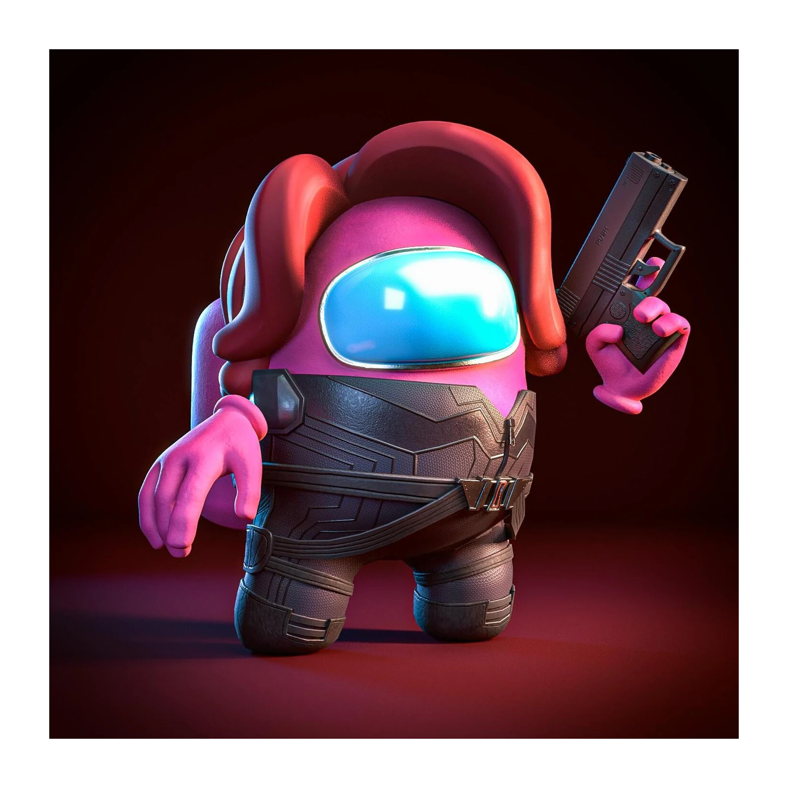 Pink Impostor Warrior Wall Art