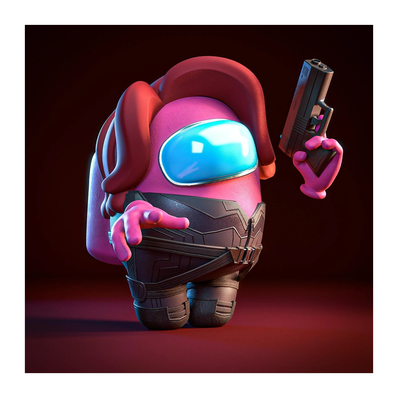 Pink Imposter Gunner Wall Art