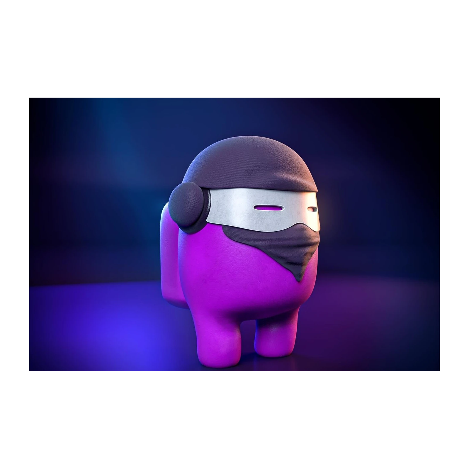 Purple Ninja Astronaut Wall Art