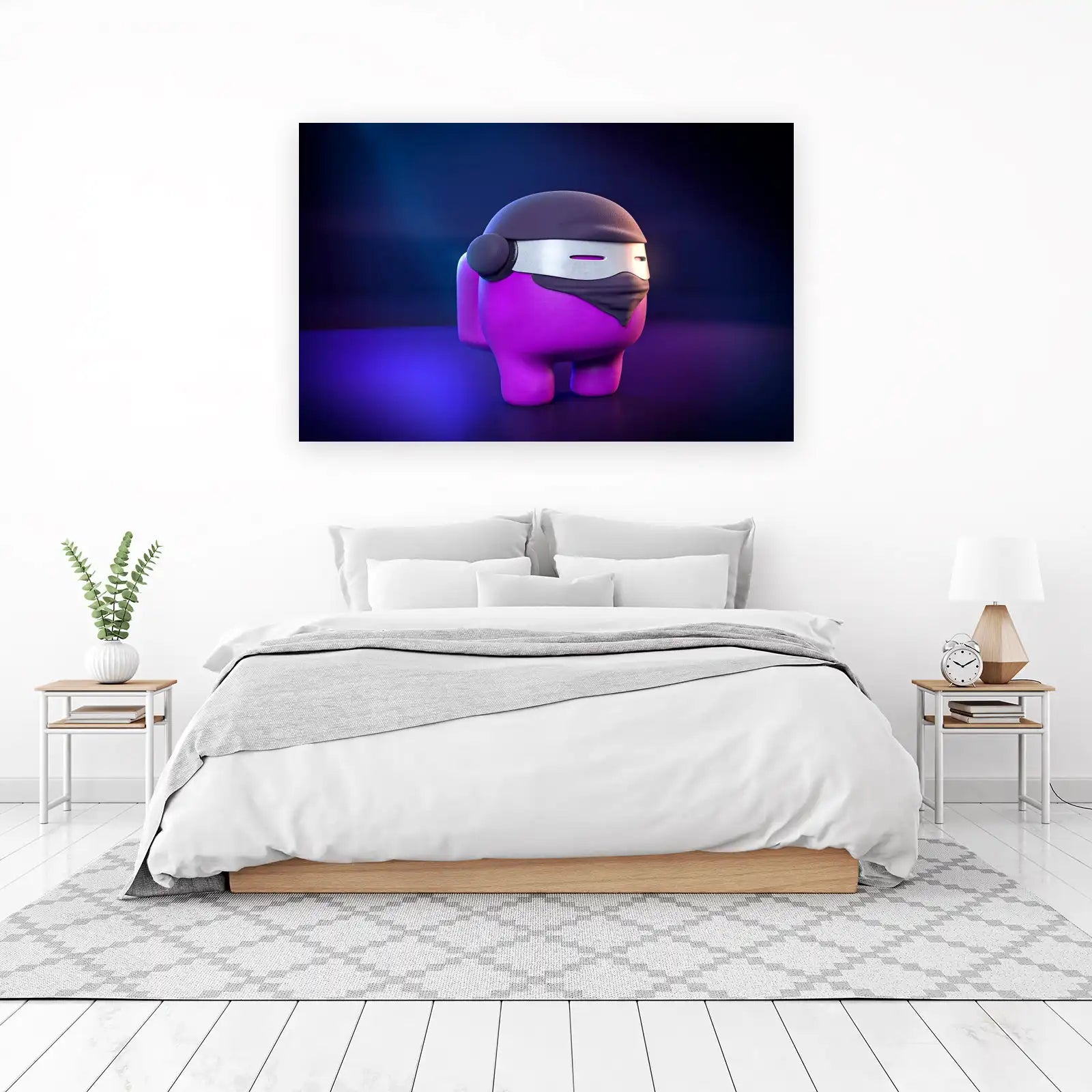 Purple Ninja Astronaut Wall Art
