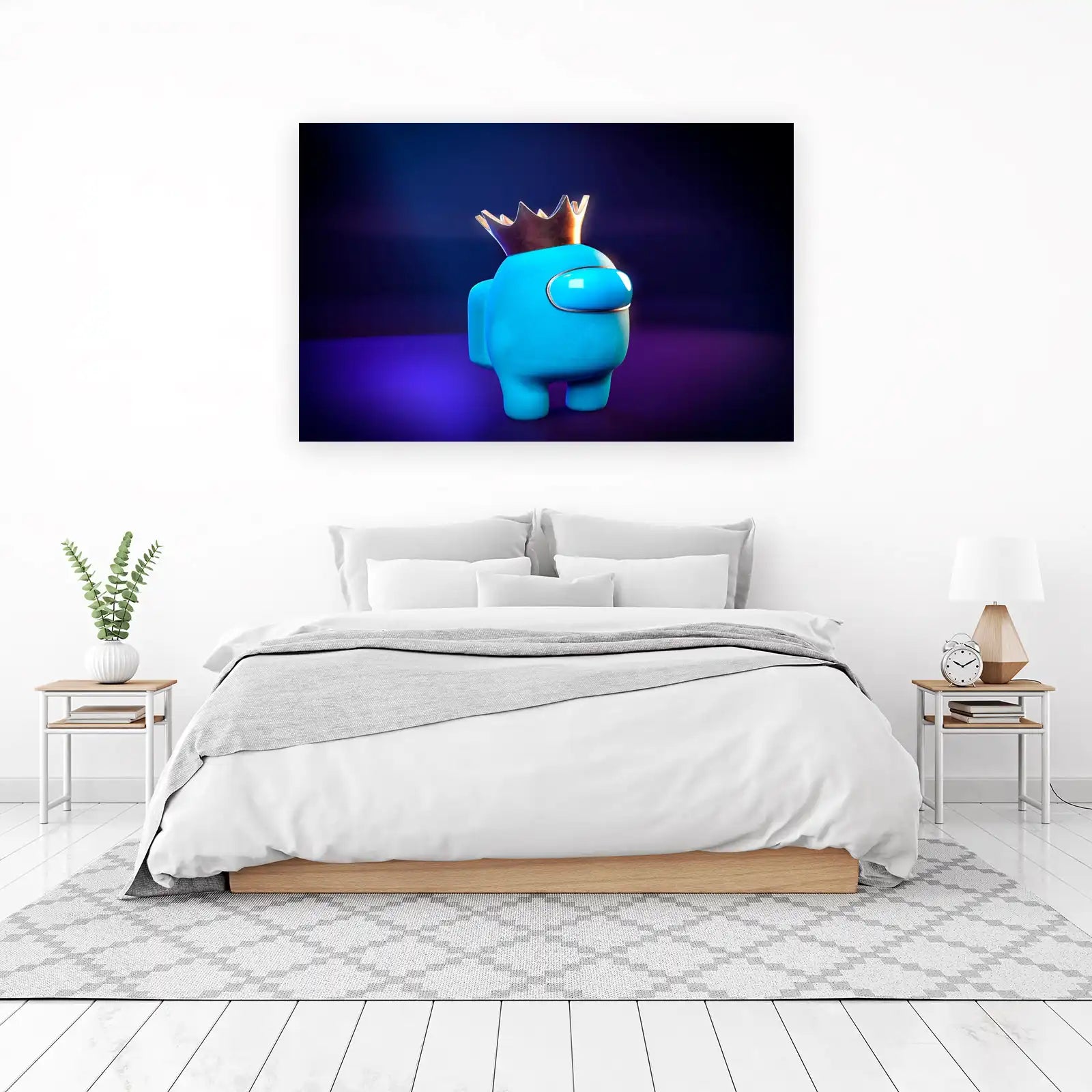 Royal Blue Crewmate King Wall Art