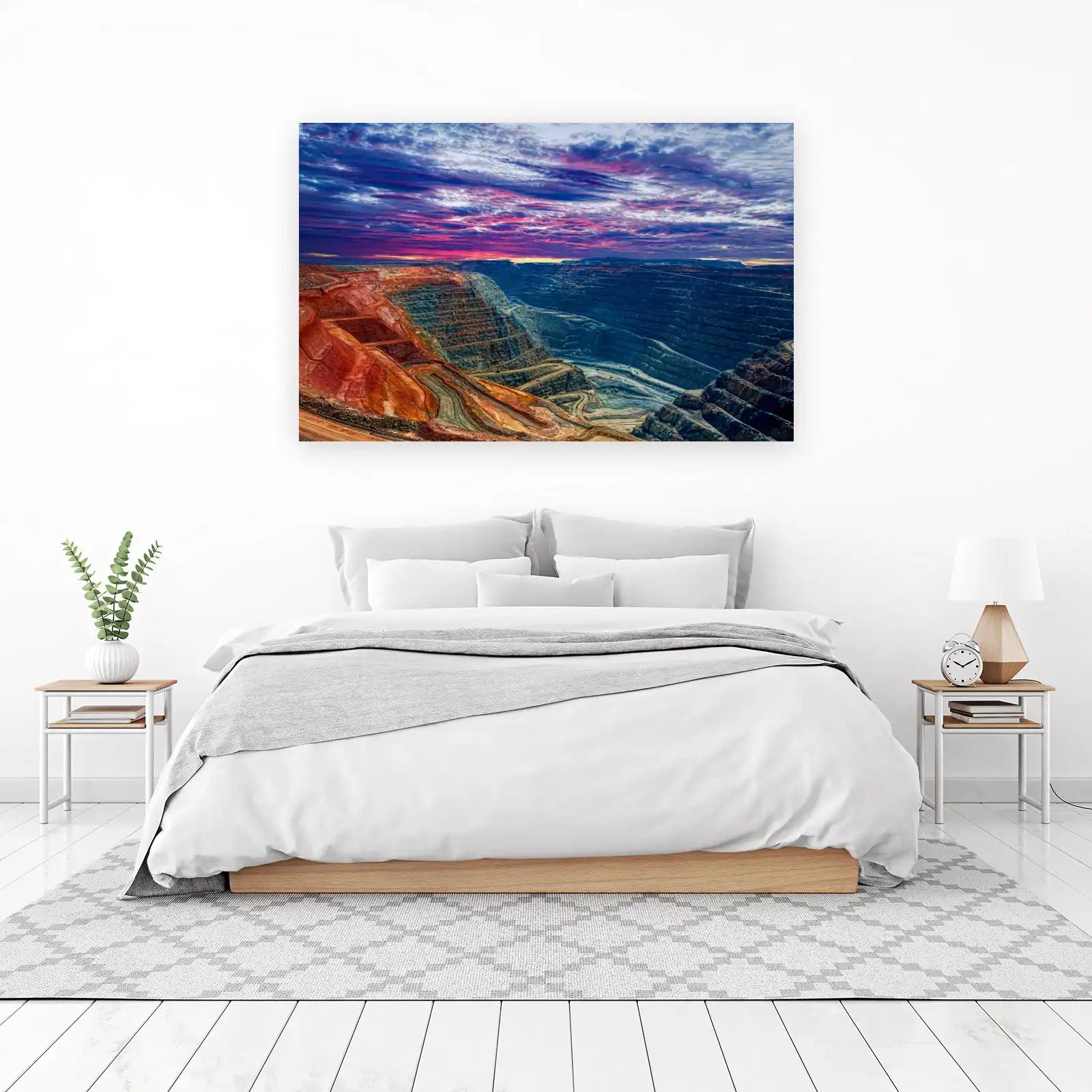 Majestic Open Pit Mine Sunset Wall Art