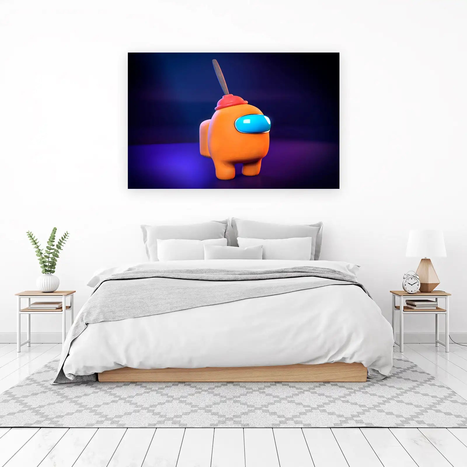 Orange Among Us Plunger Hat Wall Art