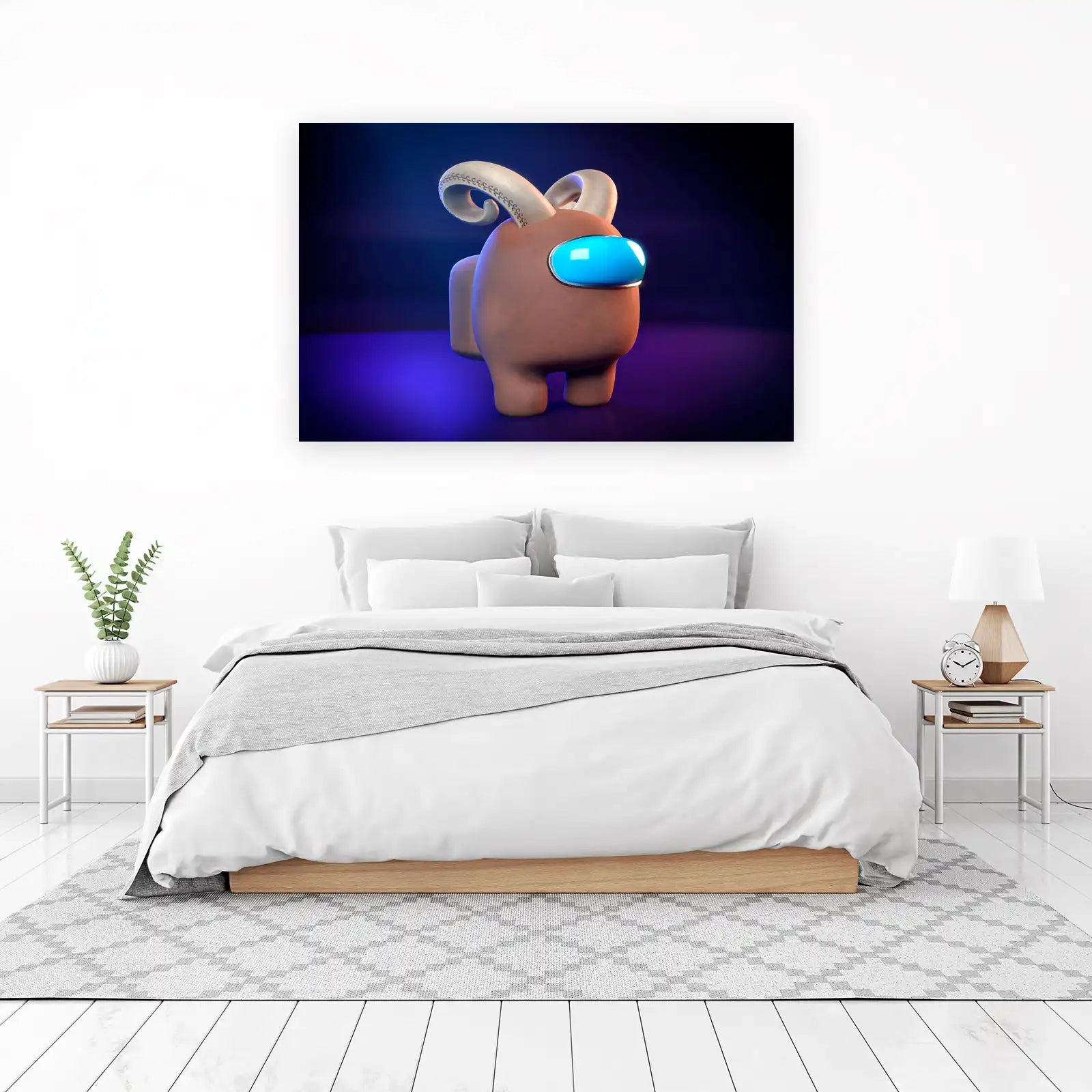 Ram Skull Among Us Crewmate Wall Art