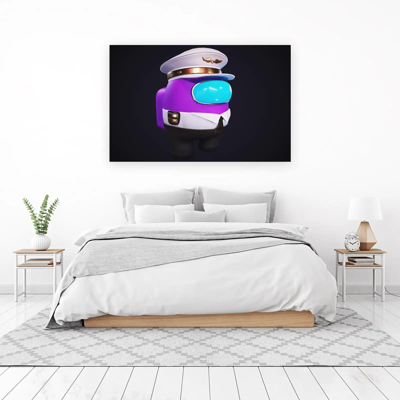 Purple Pilot Character Wall Art