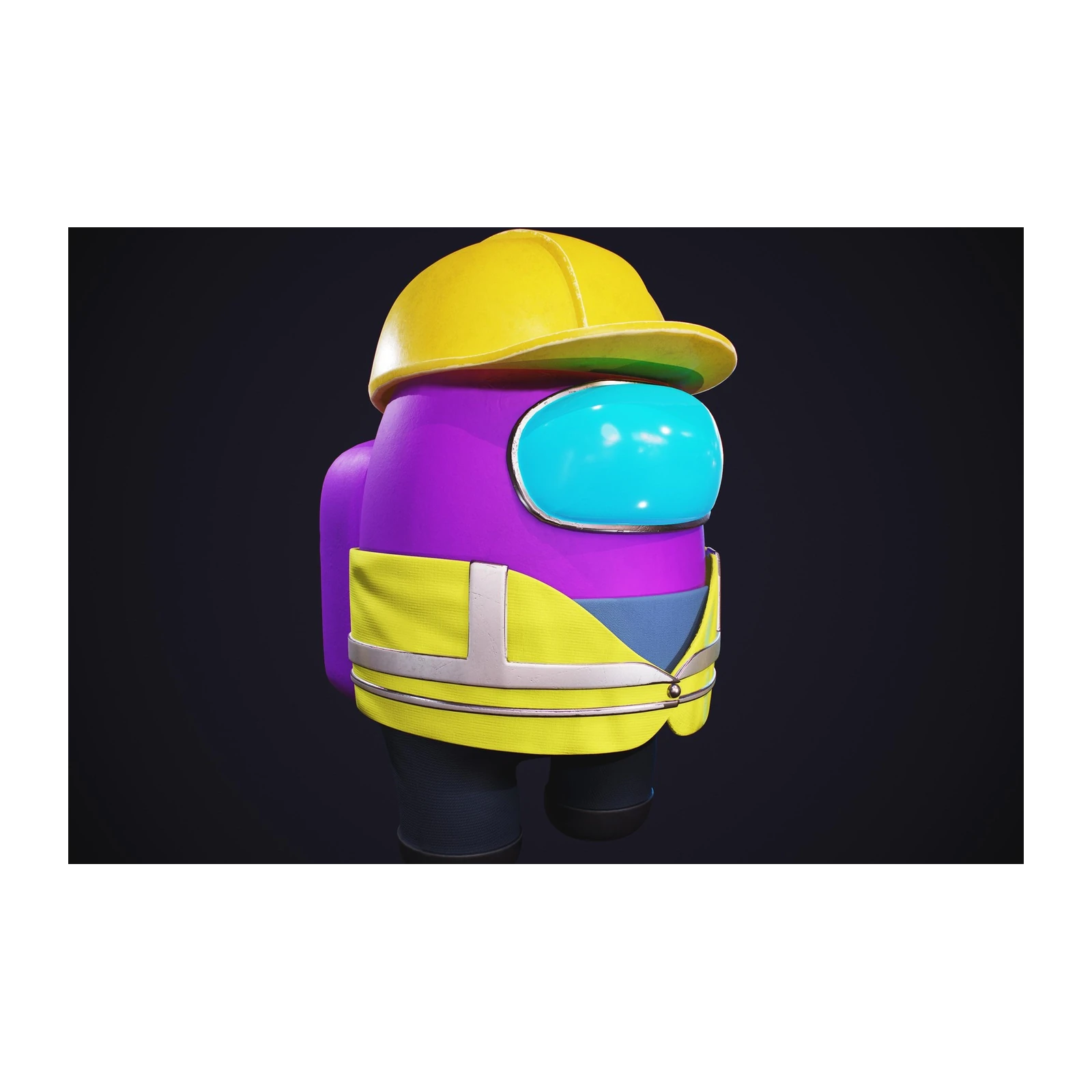 Purple Crewmate Builder Wall Art
