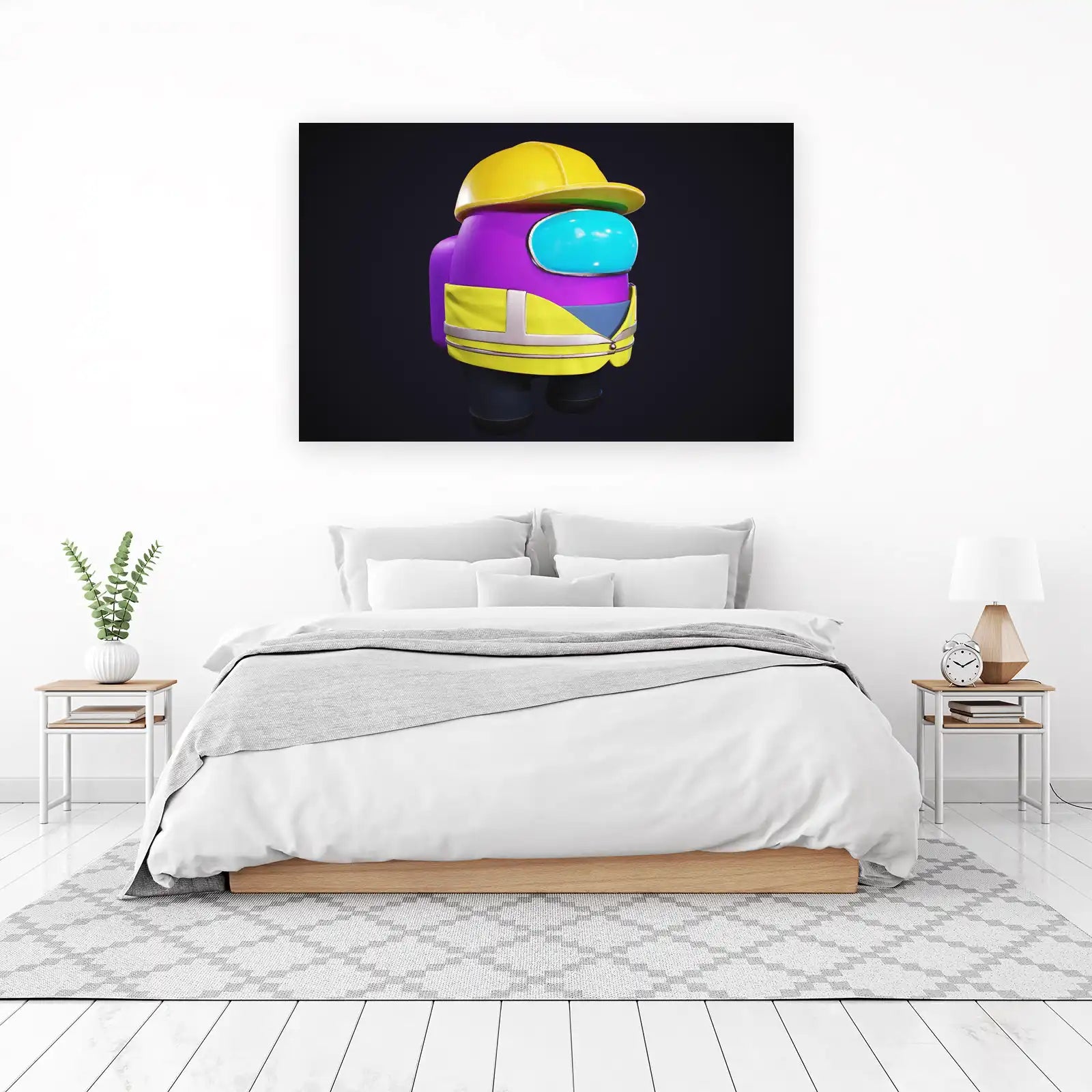 Purple Crewmate Builder Wall Art