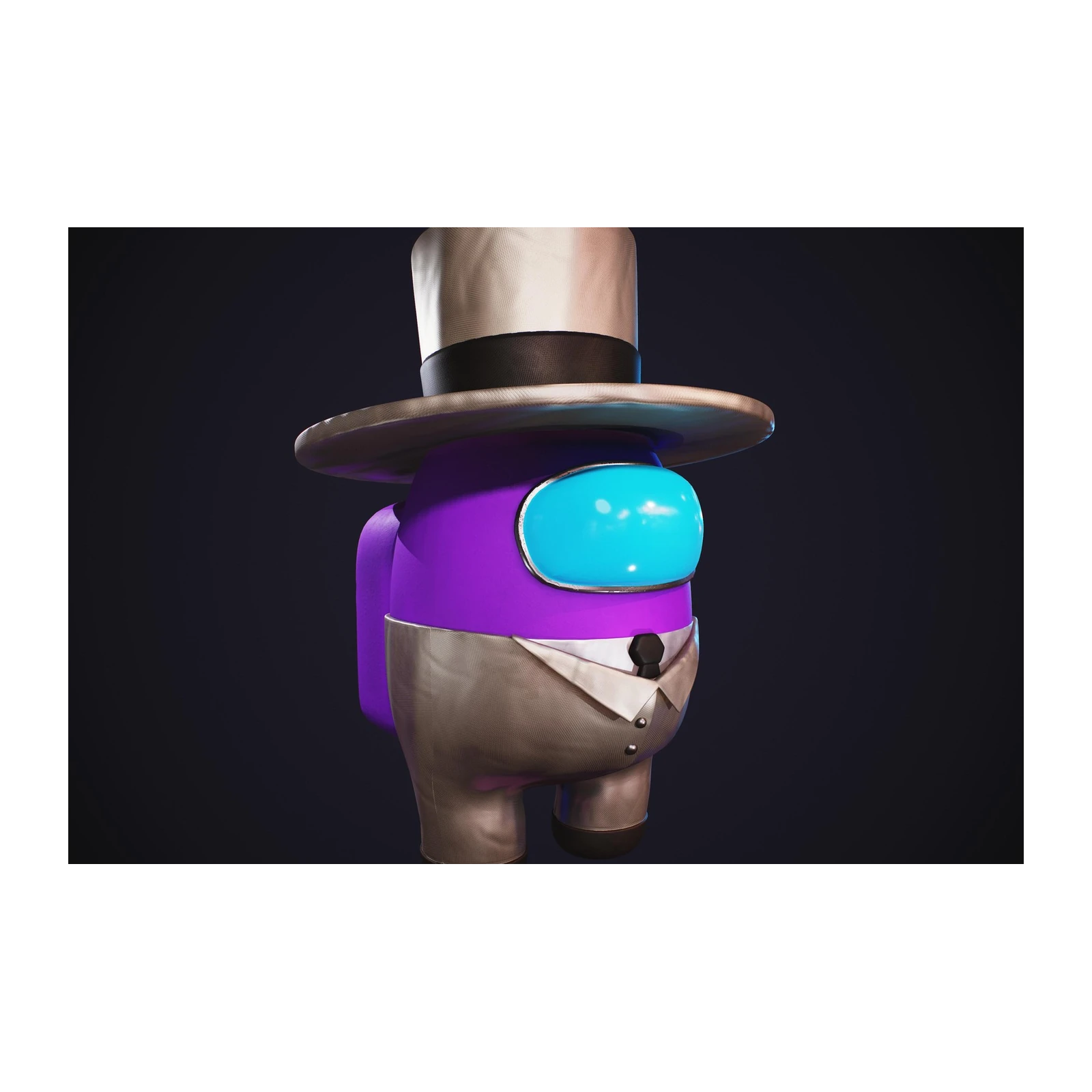 Dapper Purple Crewmate Top Hat Wall Art