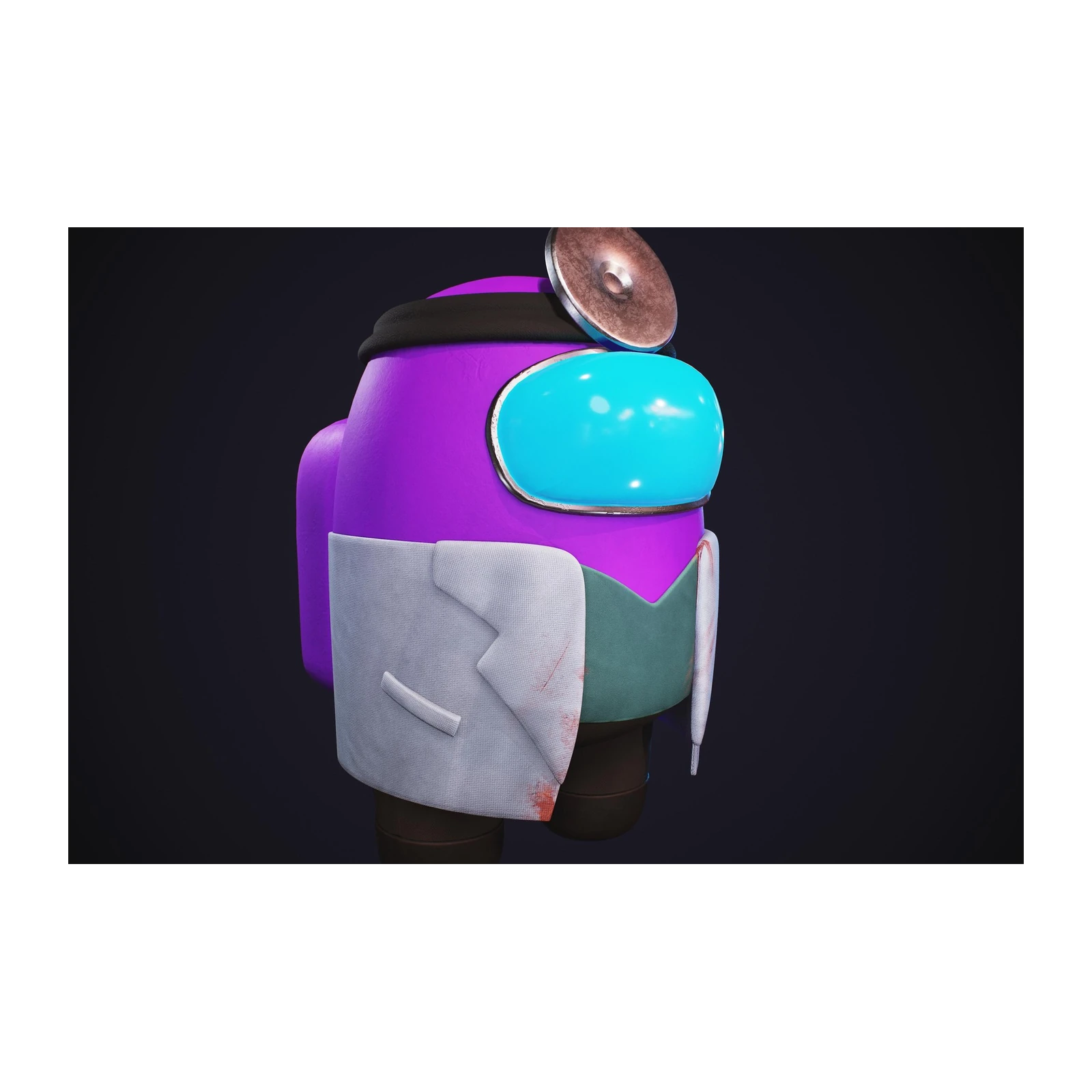 Purple Doctor Crewmate Among Us Wall Art
