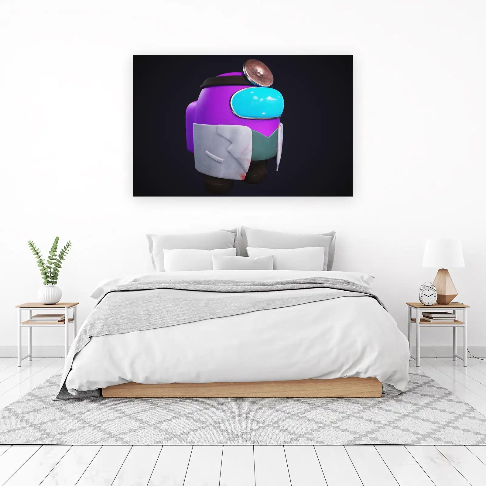 Purple Doctor Crewmate Among Us Wall Art