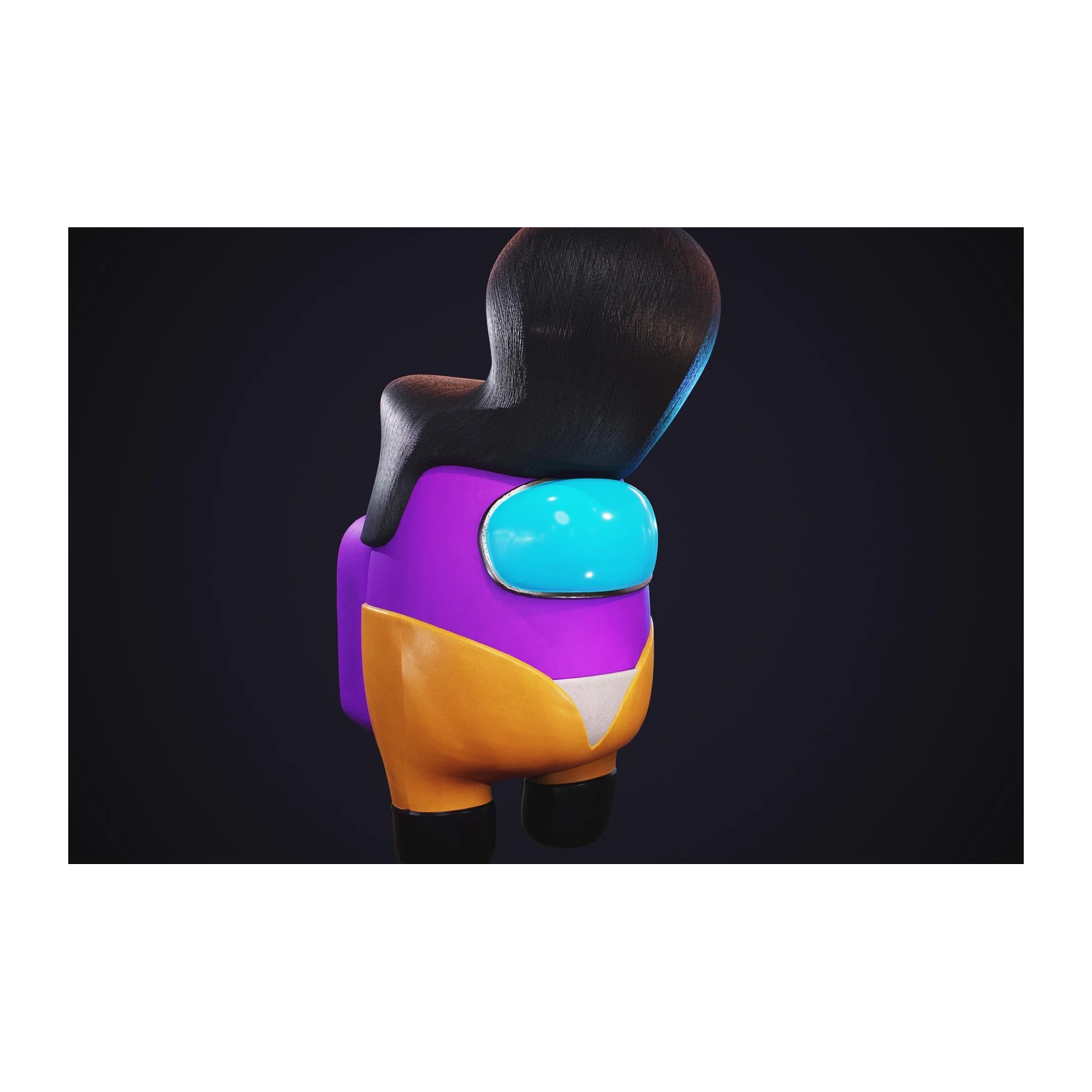 Purple & Orange Crewmate "Imposter" Wall Art