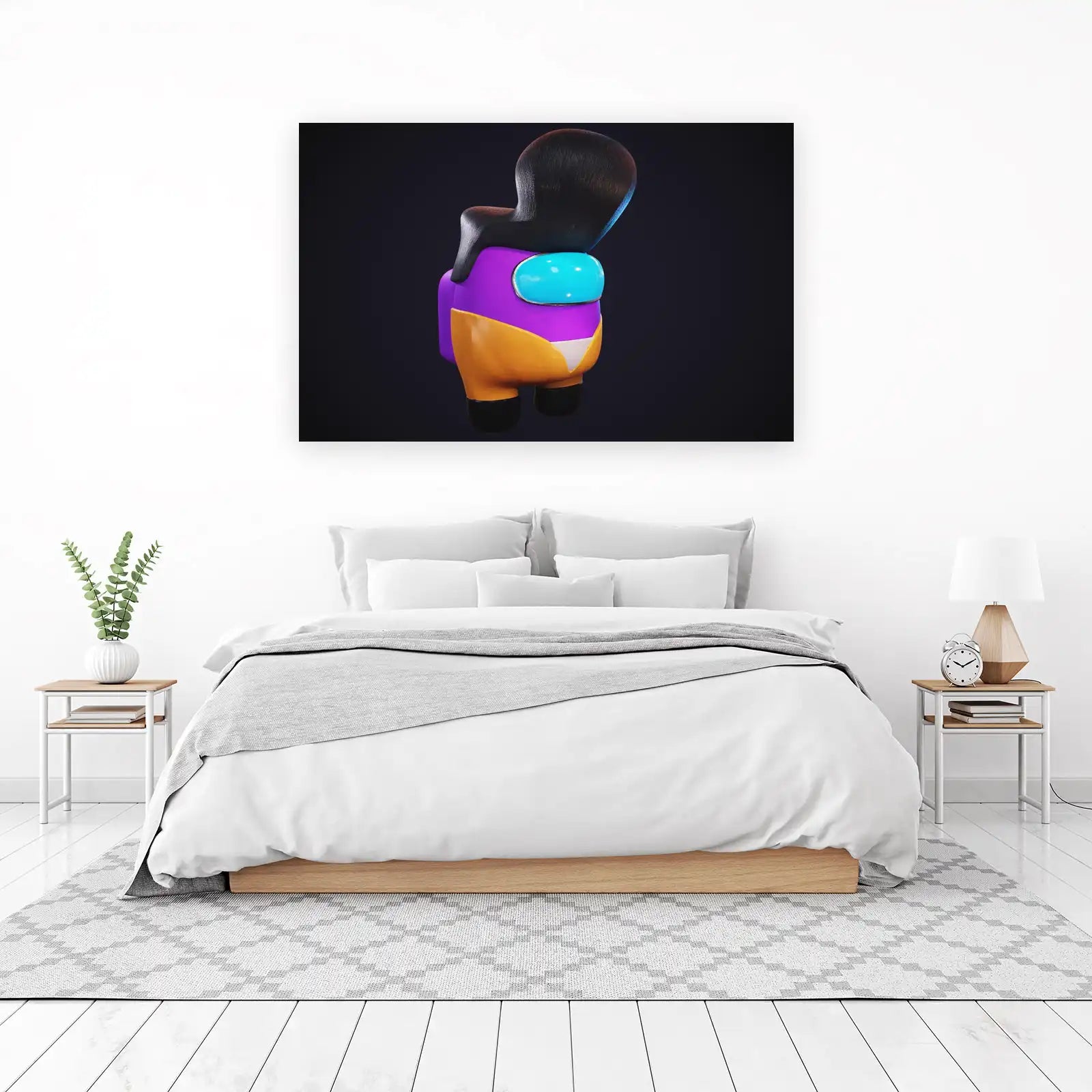 Purple & Orange Crewmate "Imposter" Wall Art