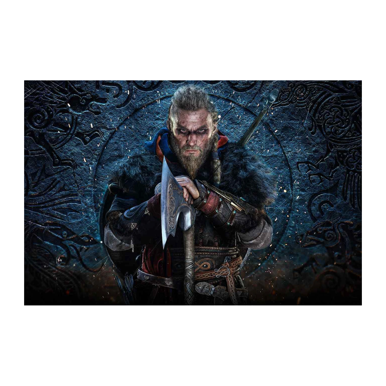 Epic Viking Warrior Axe Warrior Wall Art