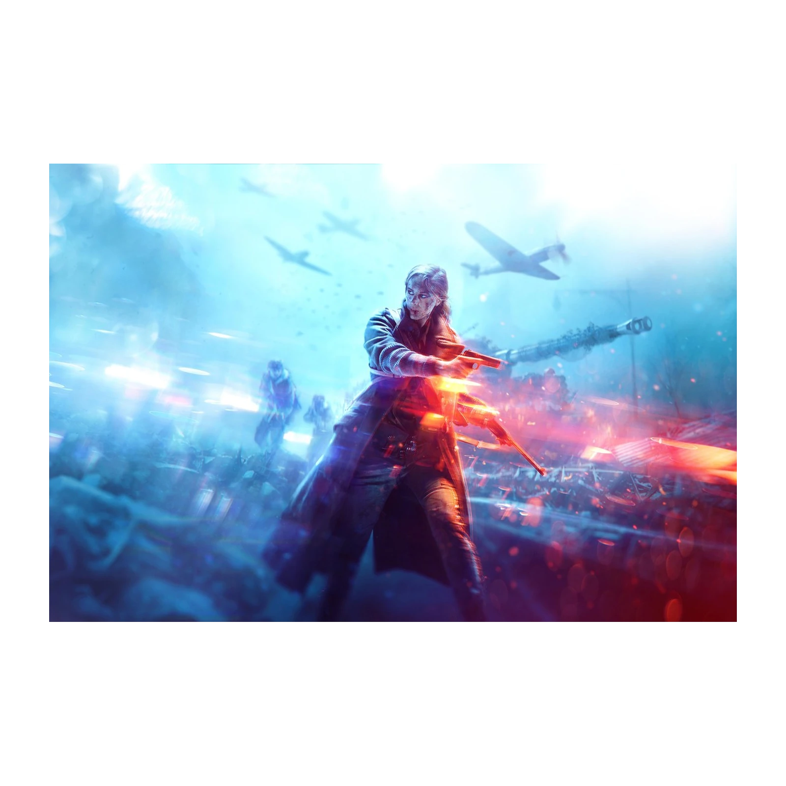 Dynamic Battlefield Scene Wall Art