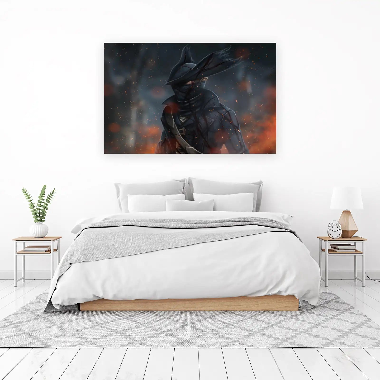 Mysterious Hunter Bloodborne Wall Art