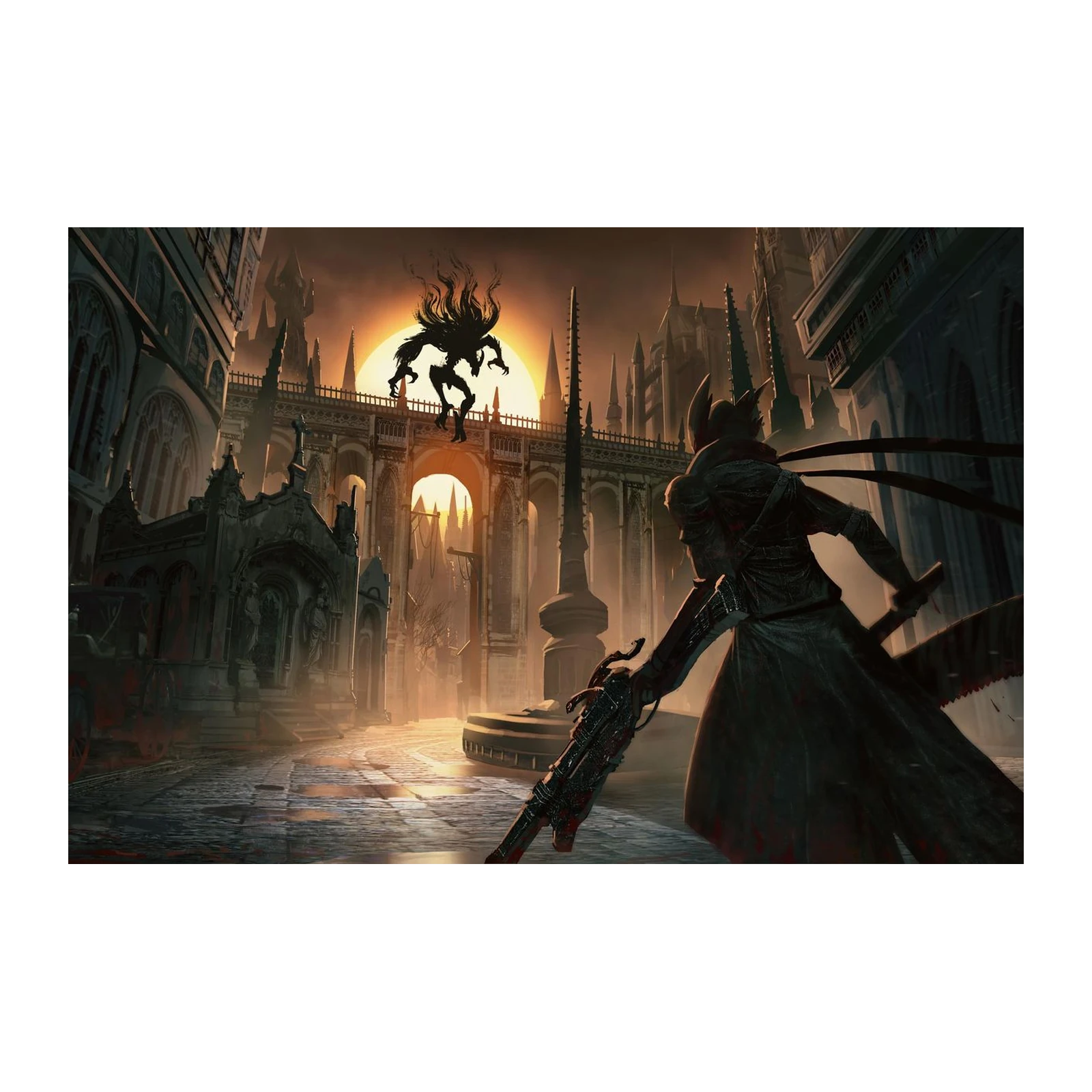 Gothic Hunter Confrontation Wall Art