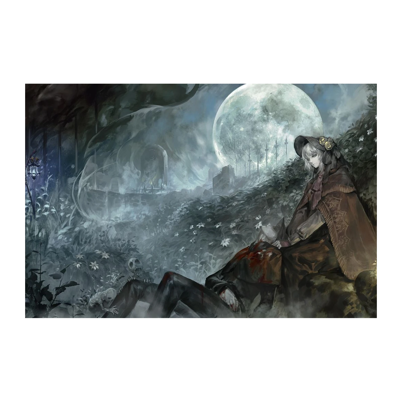 Gothic Moonlit Vigil Wall Art