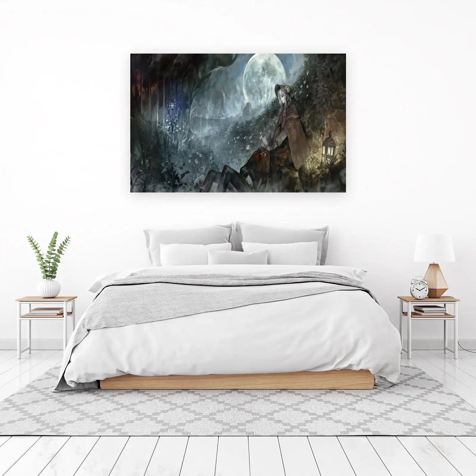Gothic Moonlit Vigil Wall Art