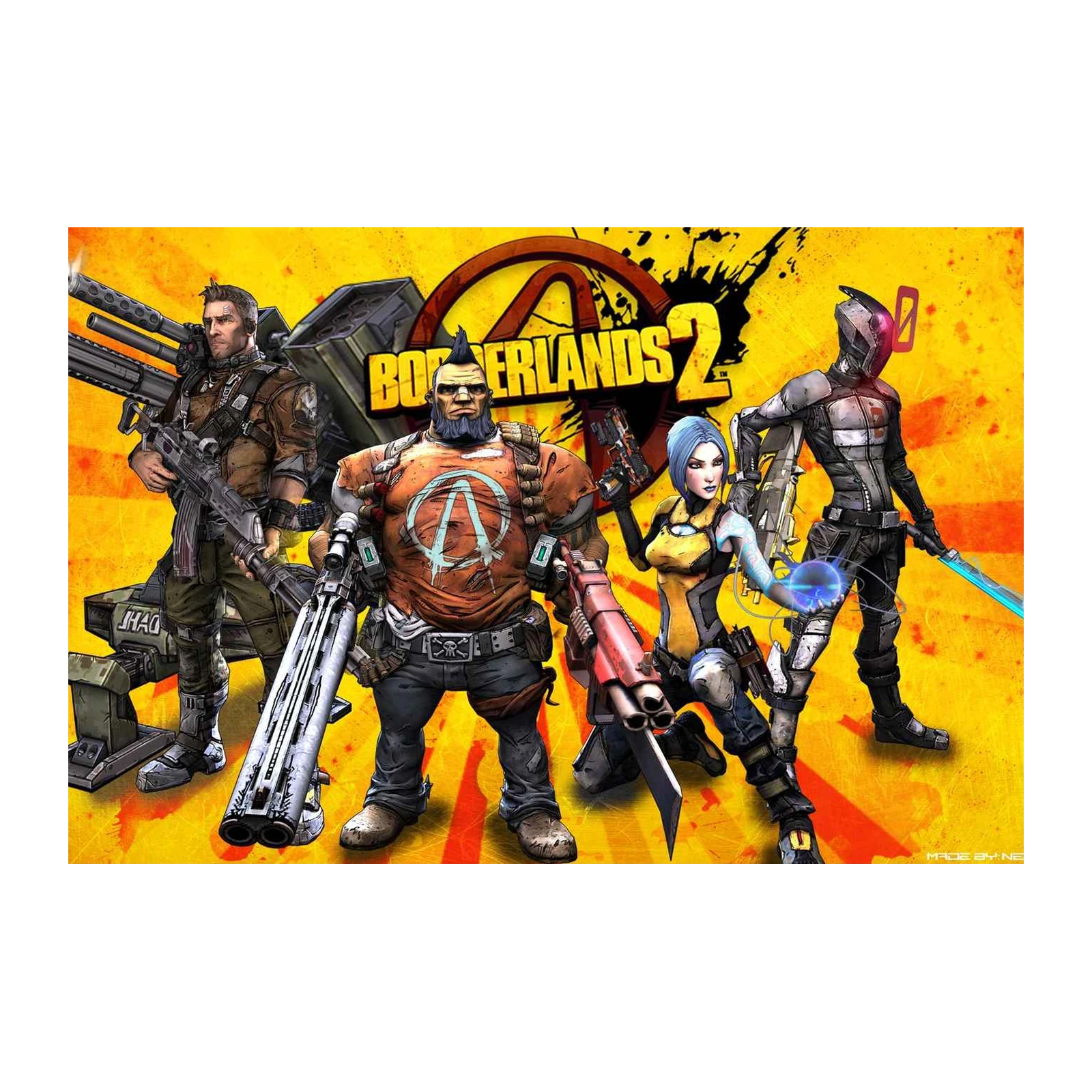 Borderlands 2 Characters Epic Loot Wall Art