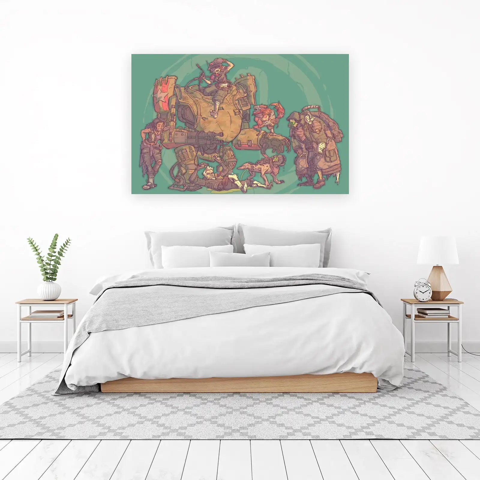 Post-Apocalyptic Crew Ready for Adventure Wall Art
