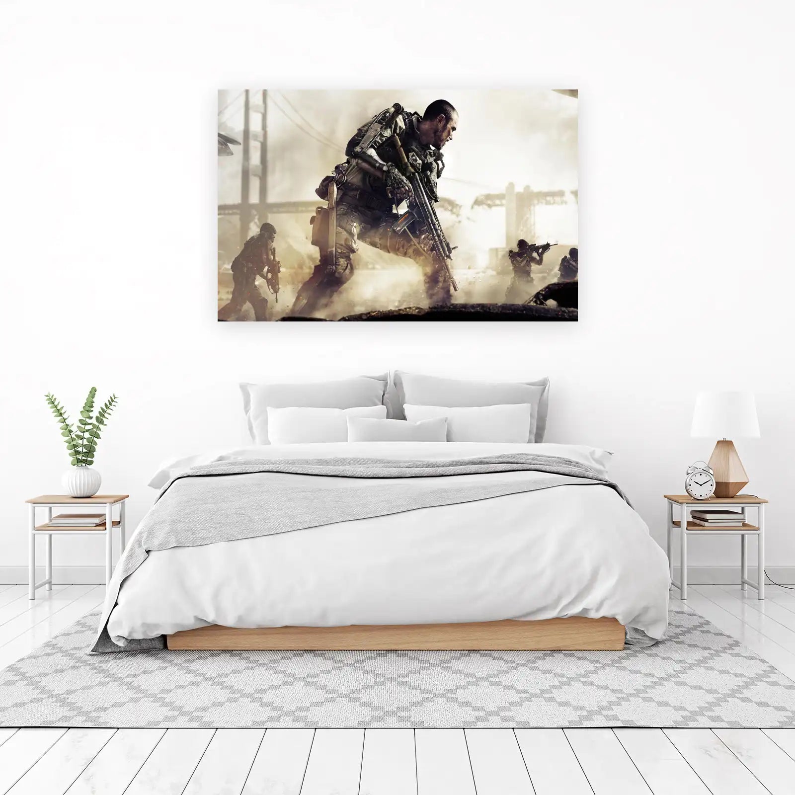 Futuristic Soldier Battlefield Wall Art
