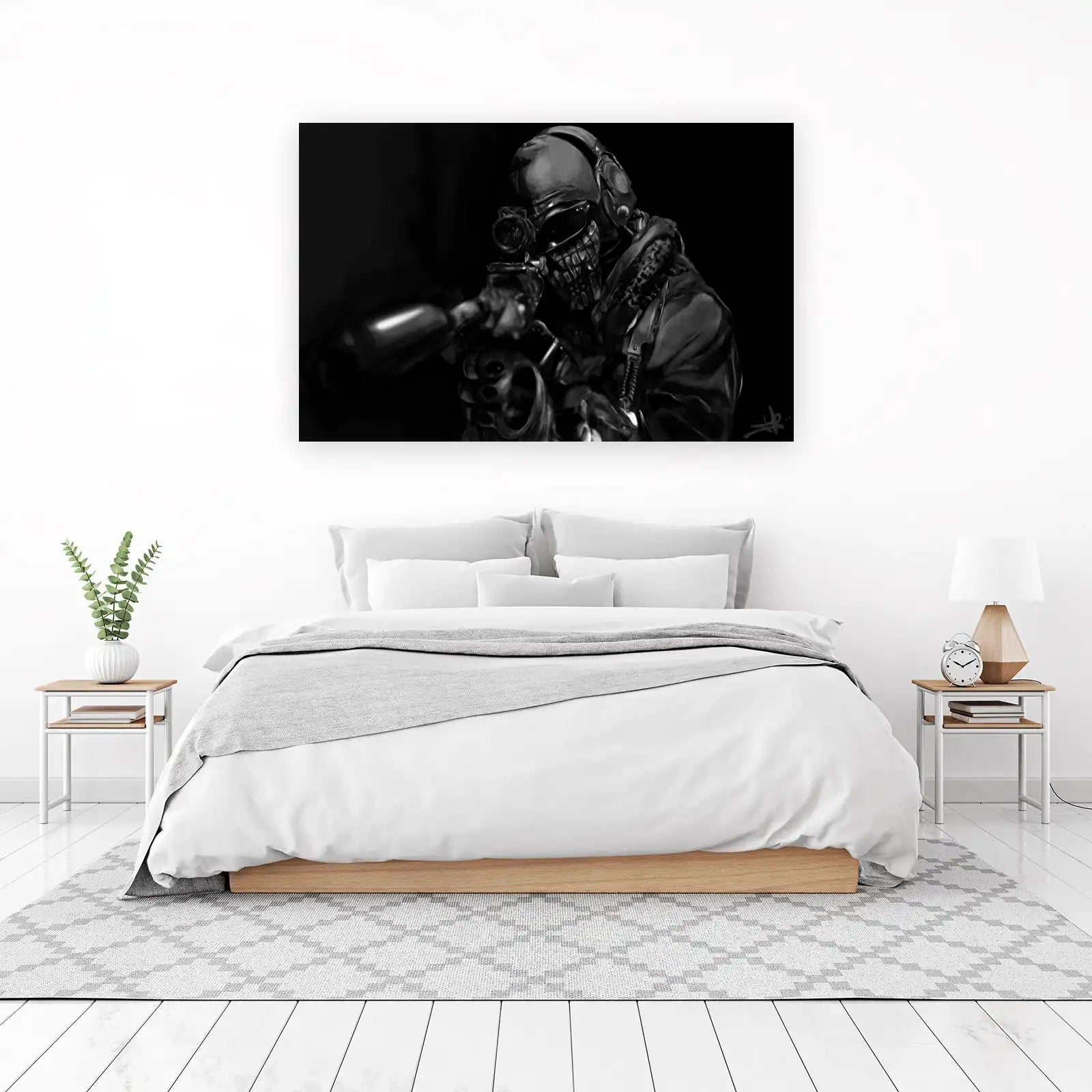 Stealth Sniper Skull Soldier Wall Art