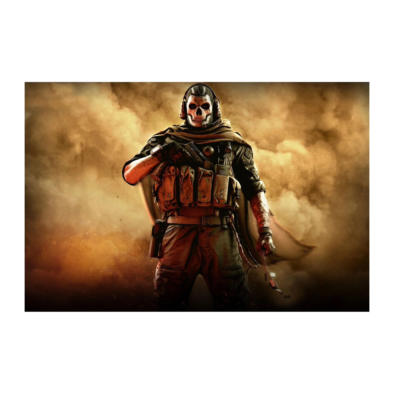 Tactical Ghost Skull Warrior Wall Art