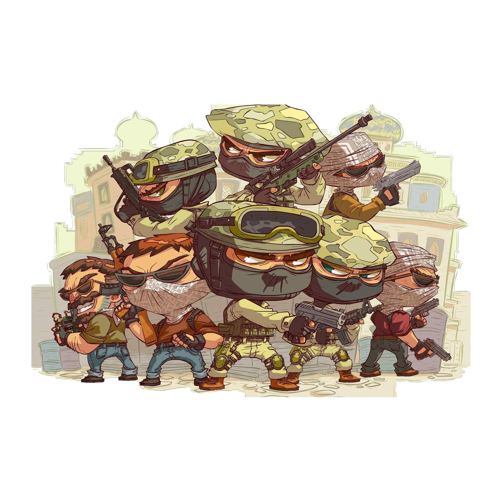 CS:GO Chibi Team Wall Art